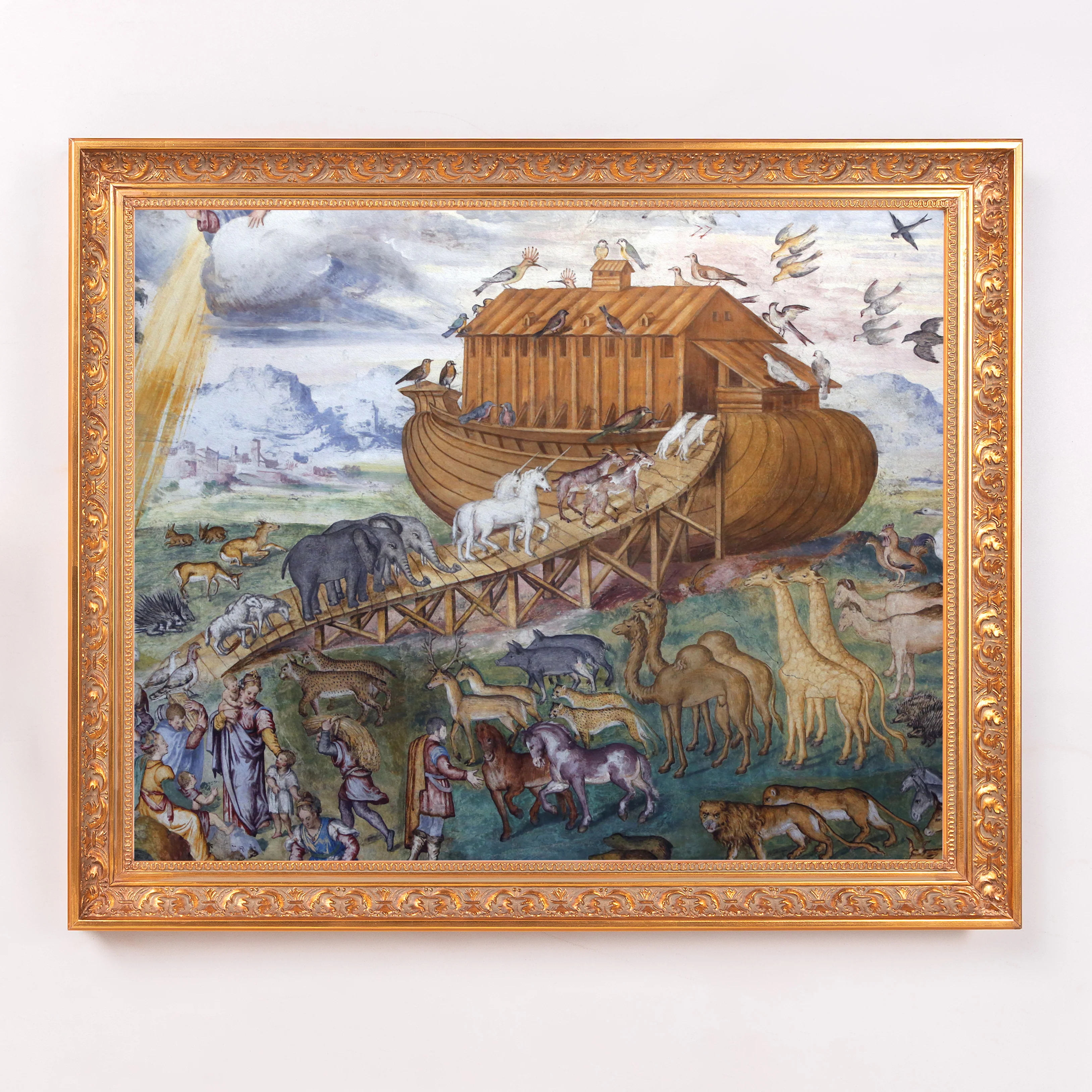 Luini's Noah's Ark Framed Canvas - Sacred Signature Collection - Image 2