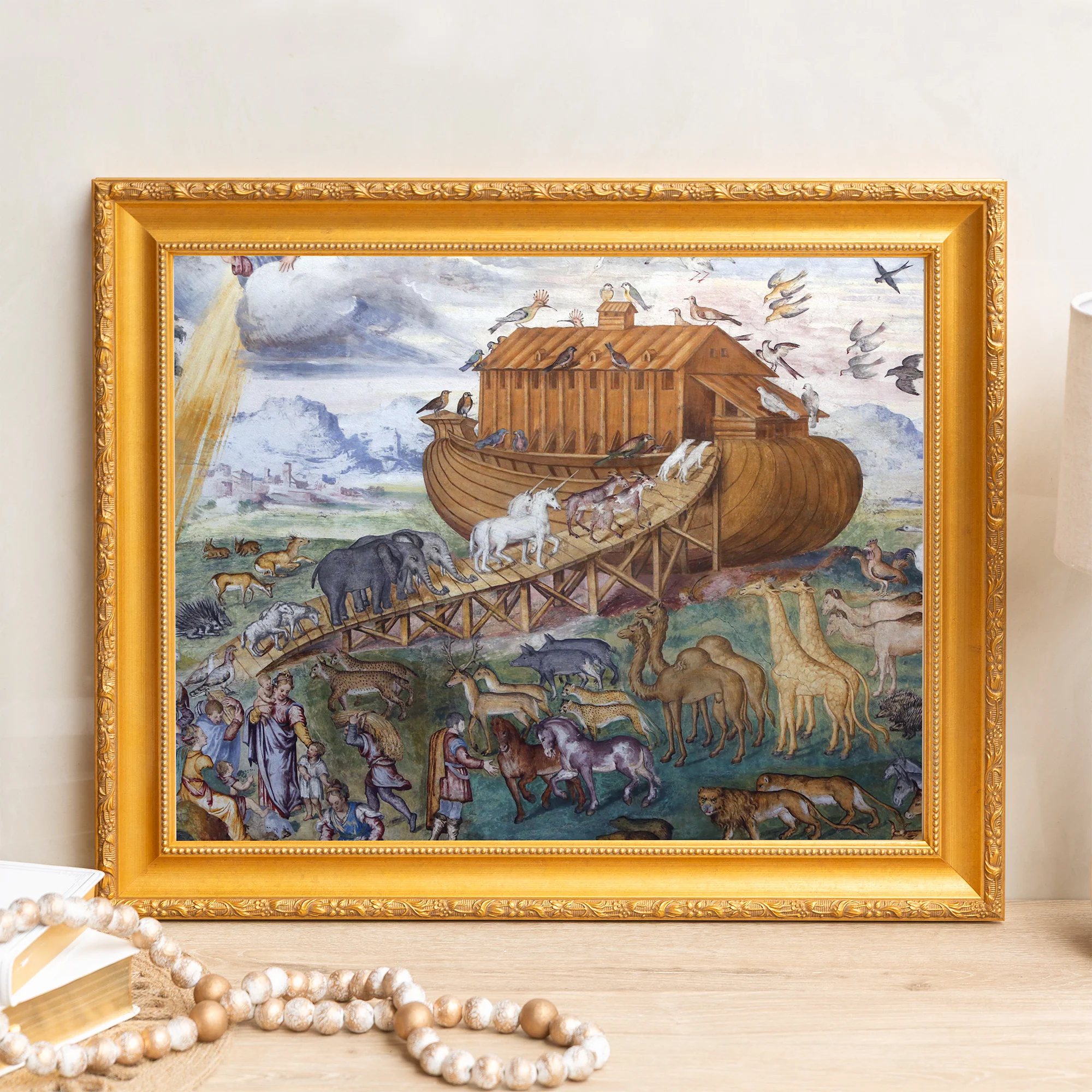 Luini's Noah's Ark Framed Canvas - Sacred Signature Collection - Image 4