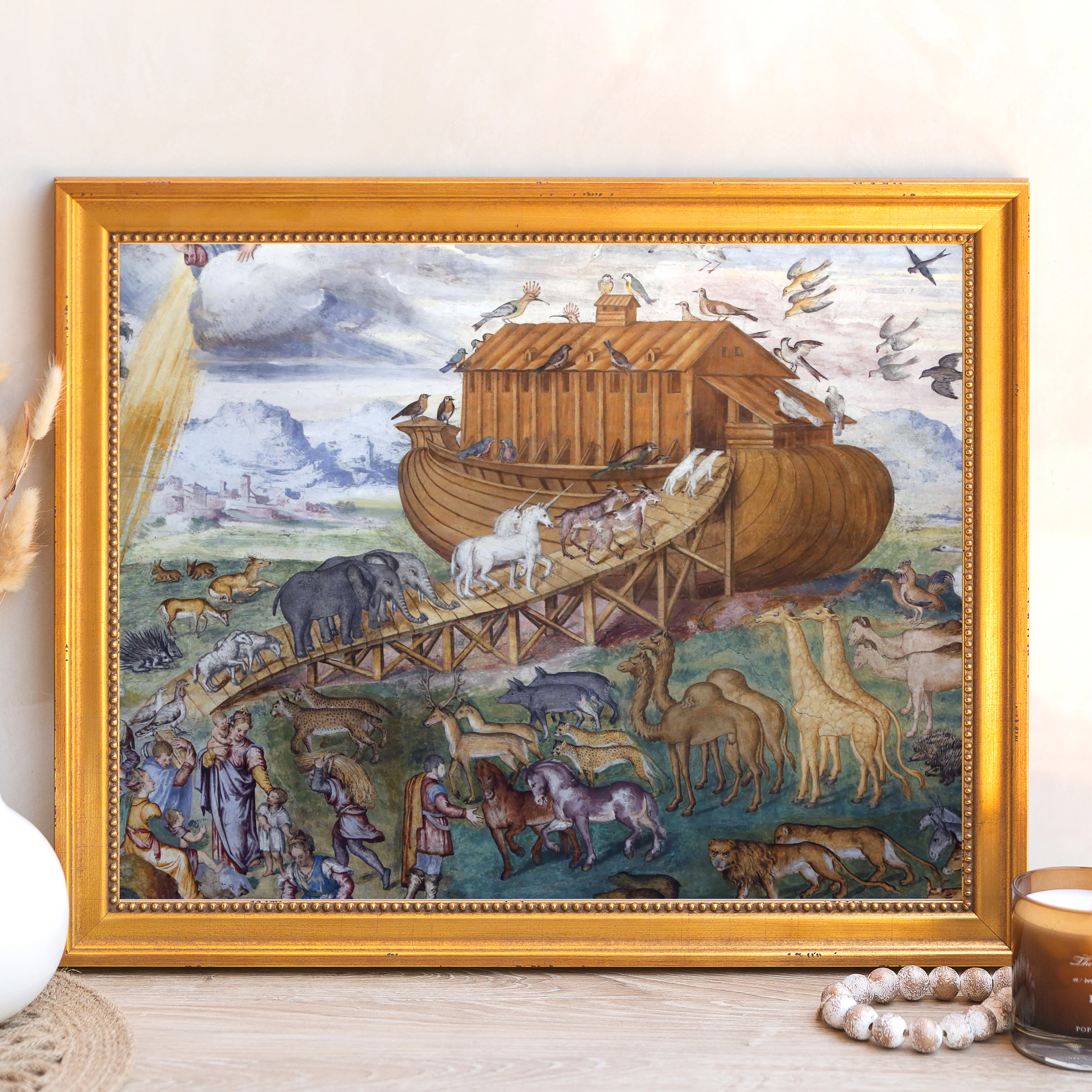 Luini's Noah's Ark Framed Canvas - Sacred Signature Collection - Image 7