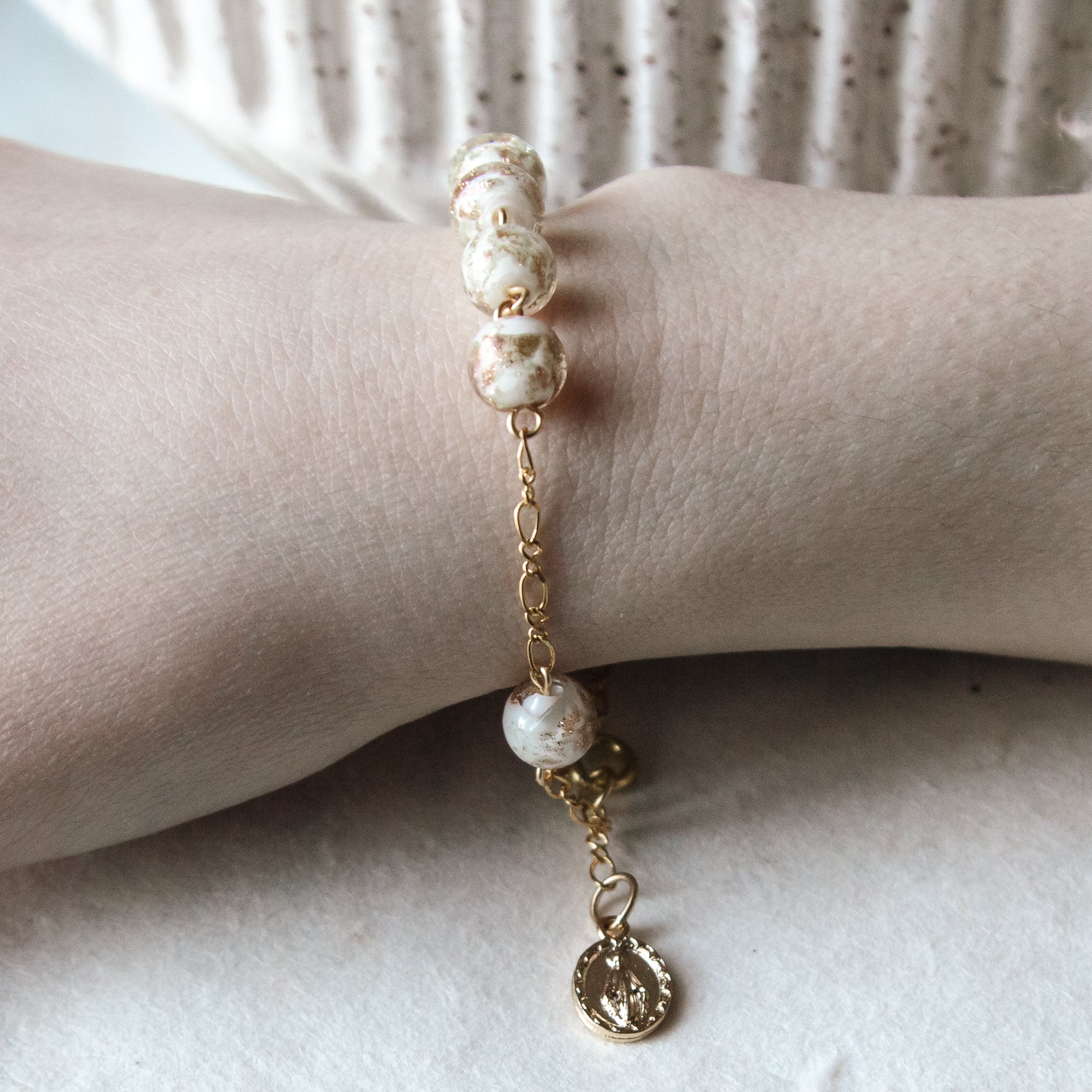 Luminous Glass Rosary Bracelet from Fatima - Image 2