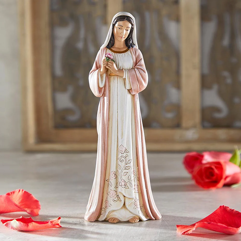 Madonna of the Roses Statue - 8.25" - Image 2