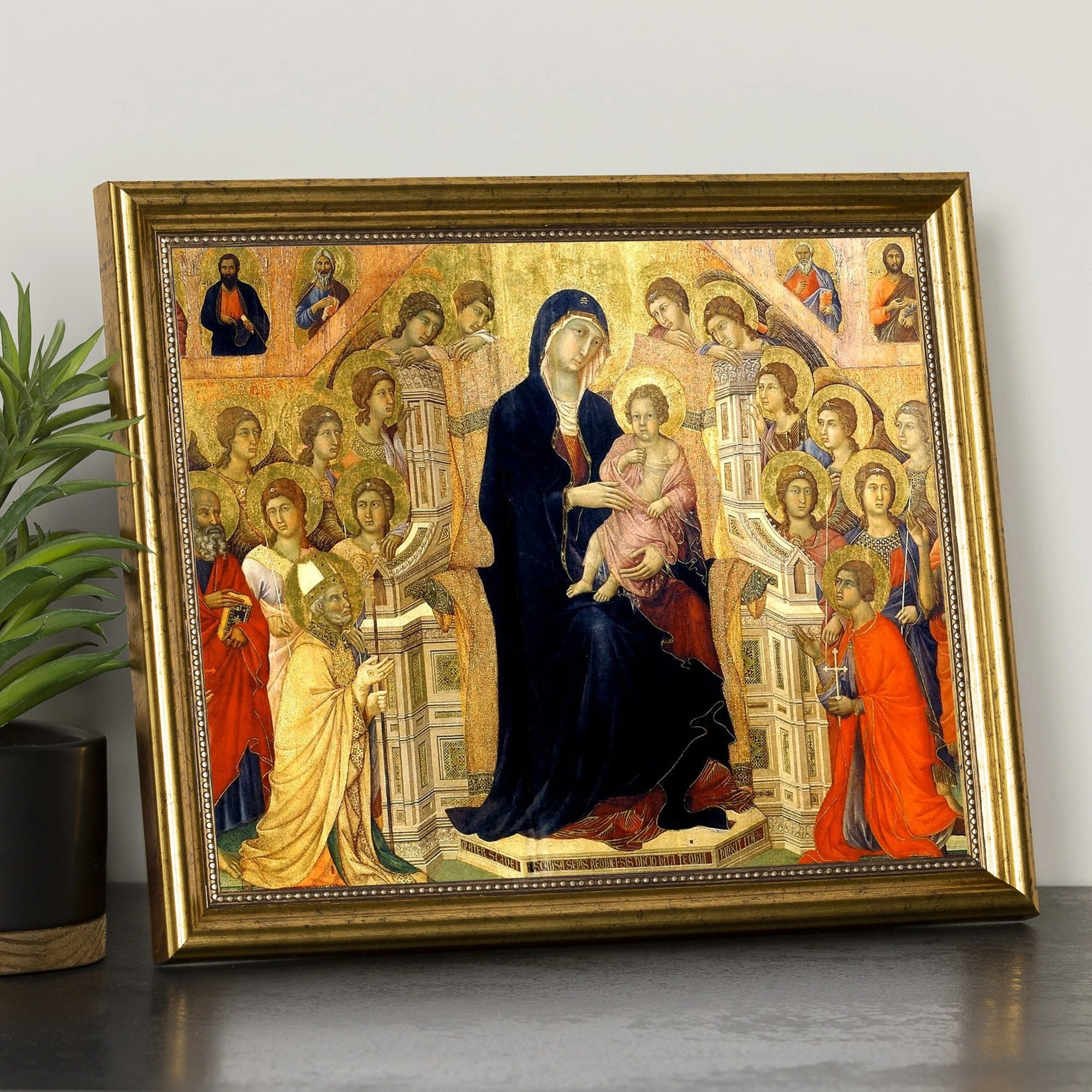 Maesta Altarpiece Madonna & Child Framed Print