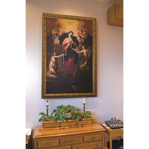 Mary Undoer of Knots Framed Print - 38" x 60"
