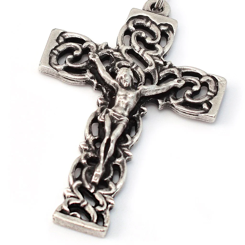 Mary's Motherly Love Turquoise & Silver Rosary - Image 4