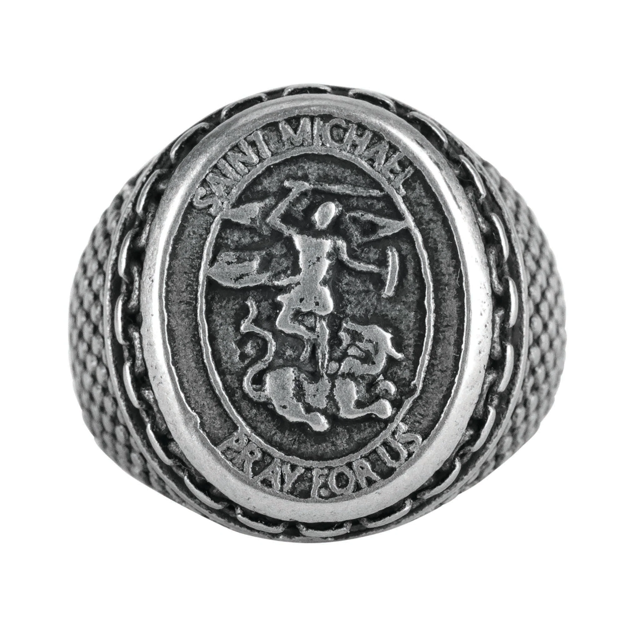 Men's St. Michael Medallion Ring - Multiple Sizes