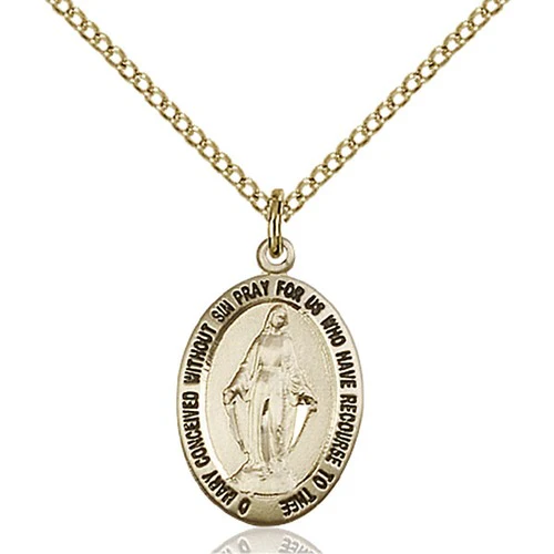 Miraculous Pendant, Bliss, 14Kt Gold-Filled 3/4 X 3/8"