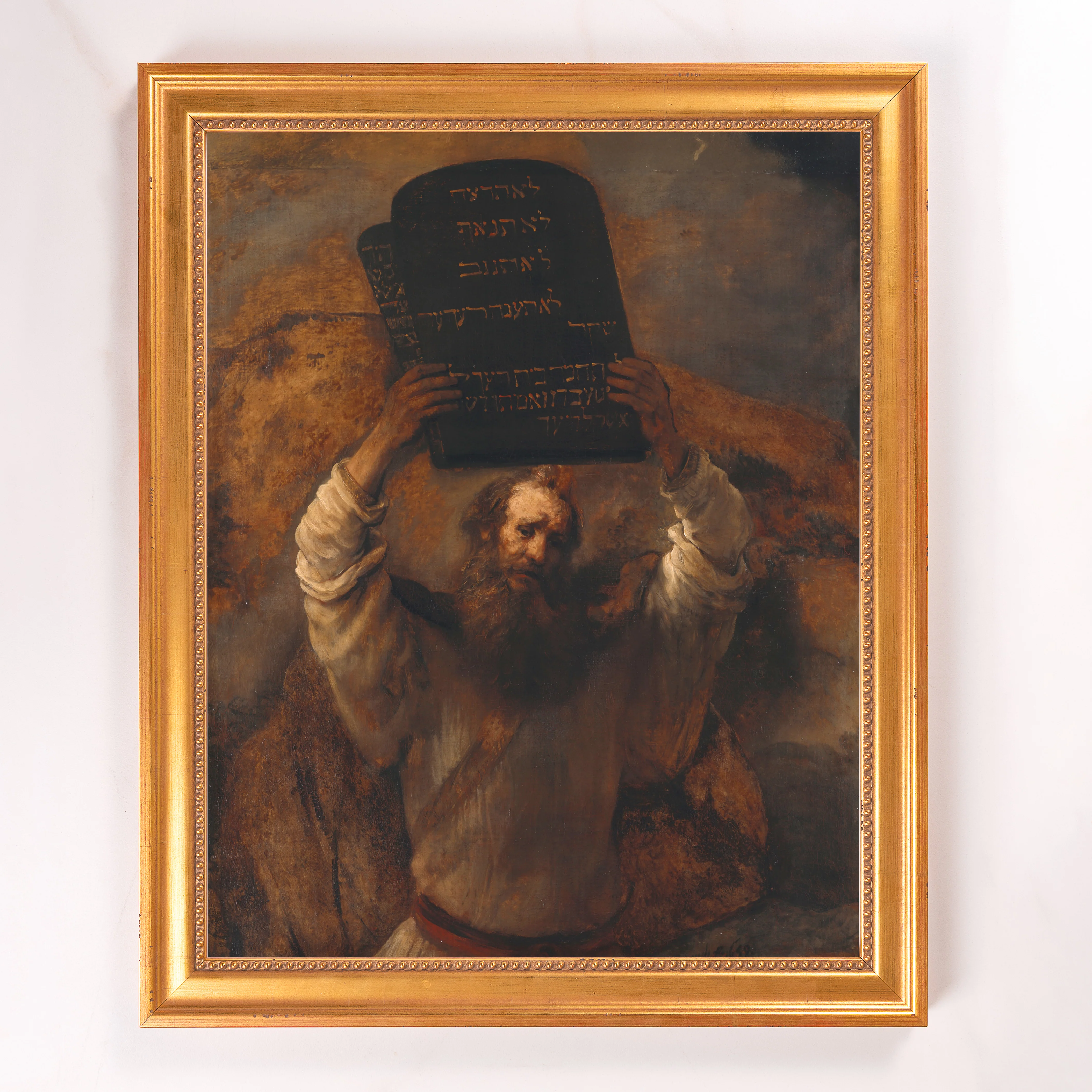 Moses with the Ten Commandments Framed Canvas - Sacred Signature Collection - Image 10