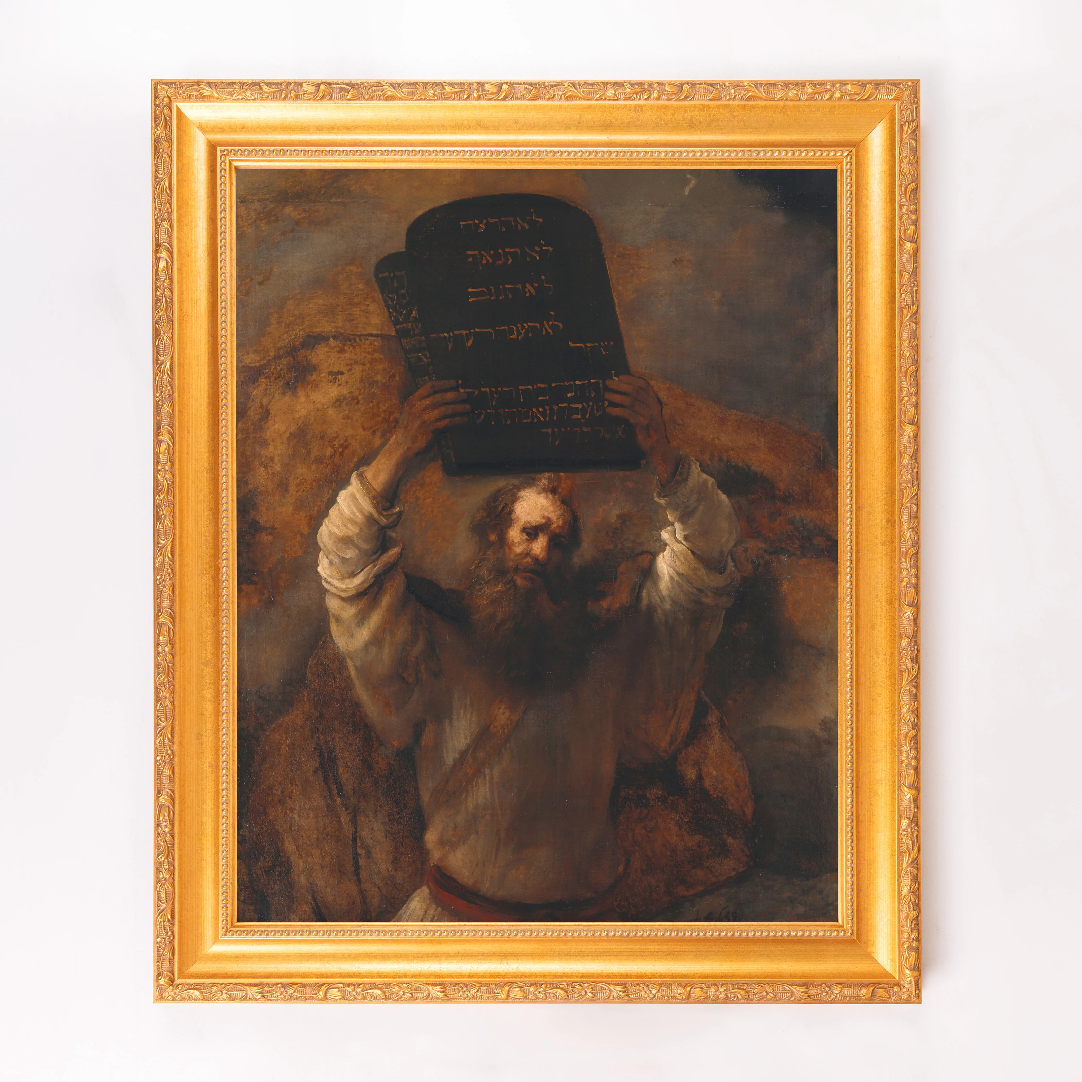 Moses with the Ten Commandments Framed Canvas - Sacred Signature Collection - Image 7
