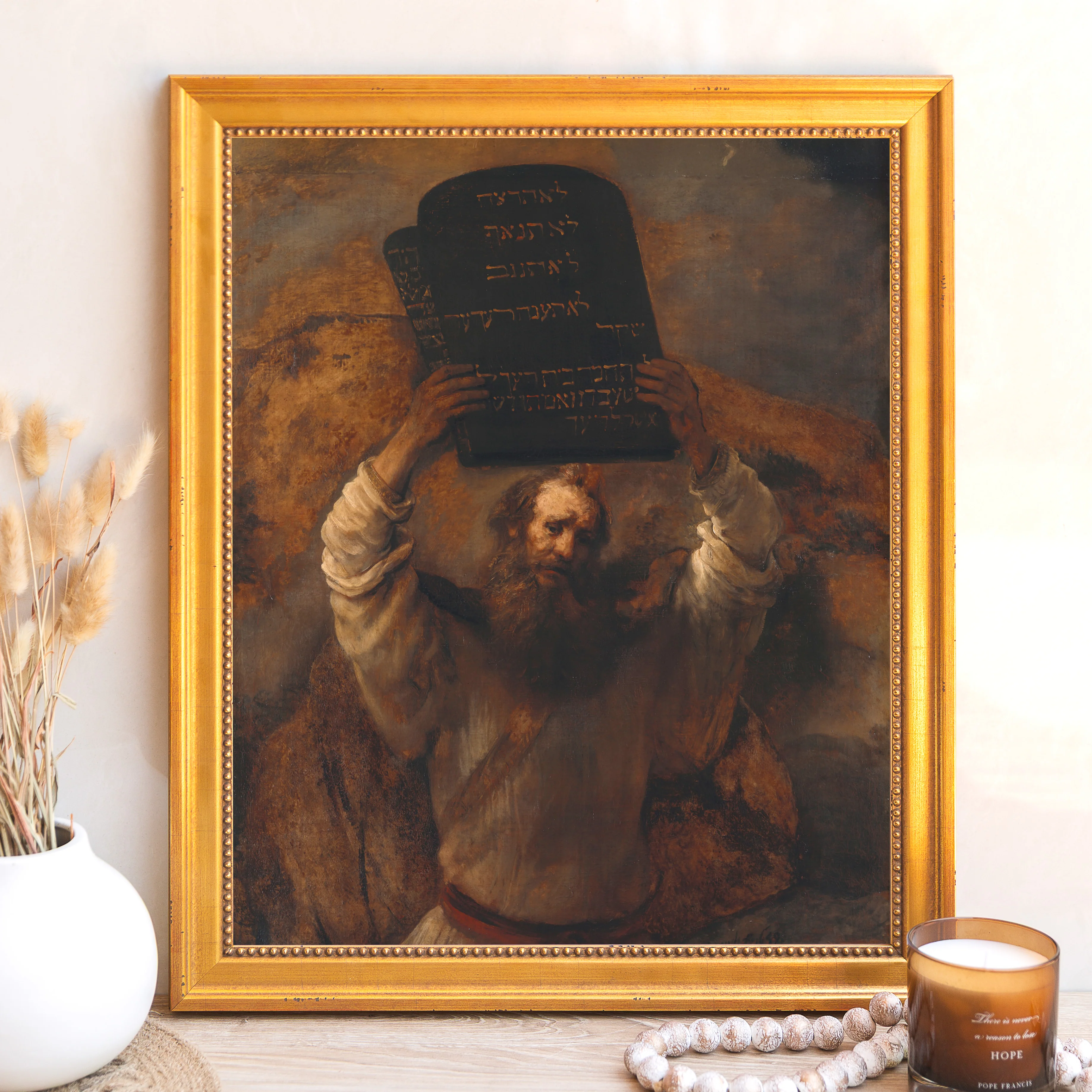Moses with the Ten Commandments Framed Canvas - Sacred Signature Collection - Image 9
