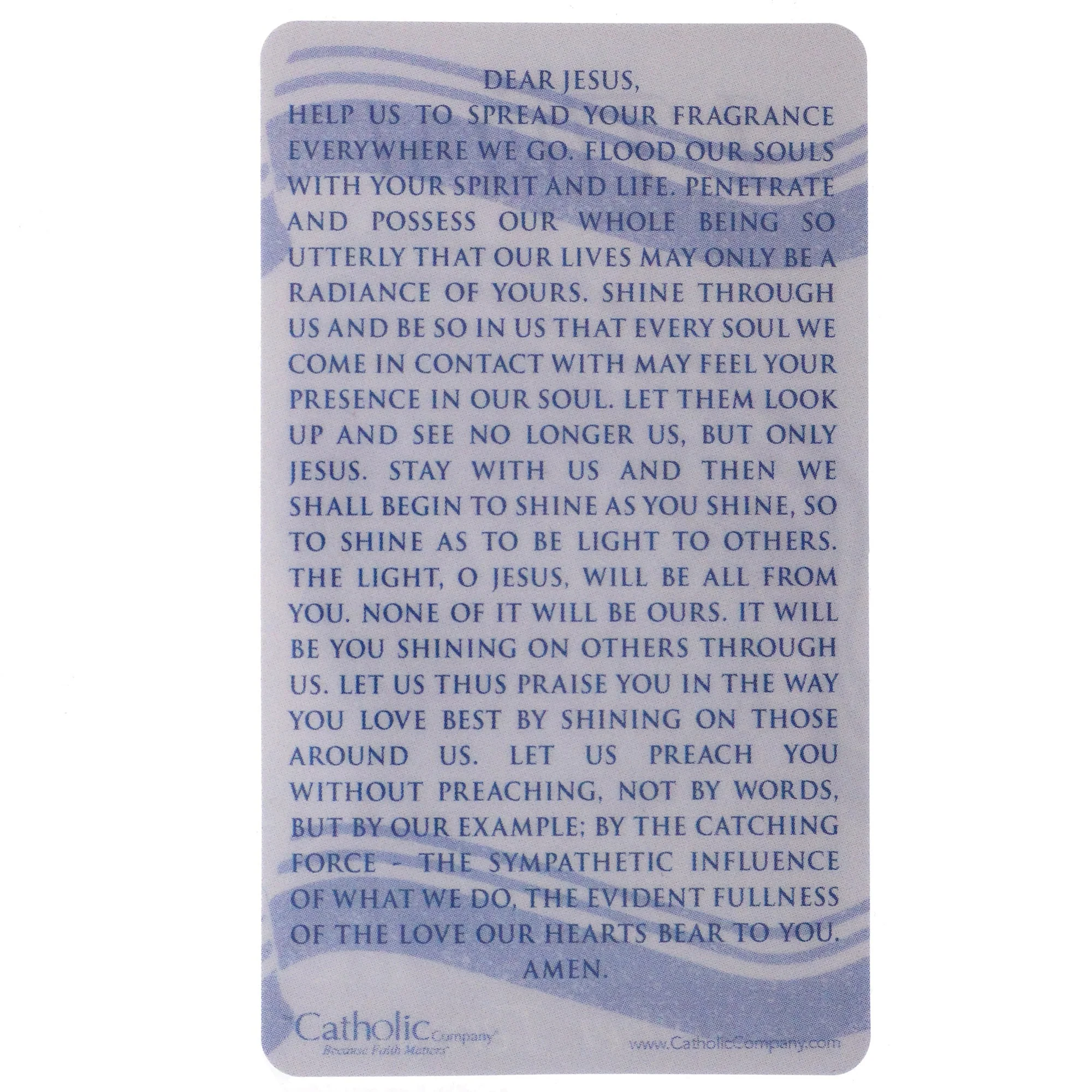 Mother Teresa Laminated Prayer Card - Image 2