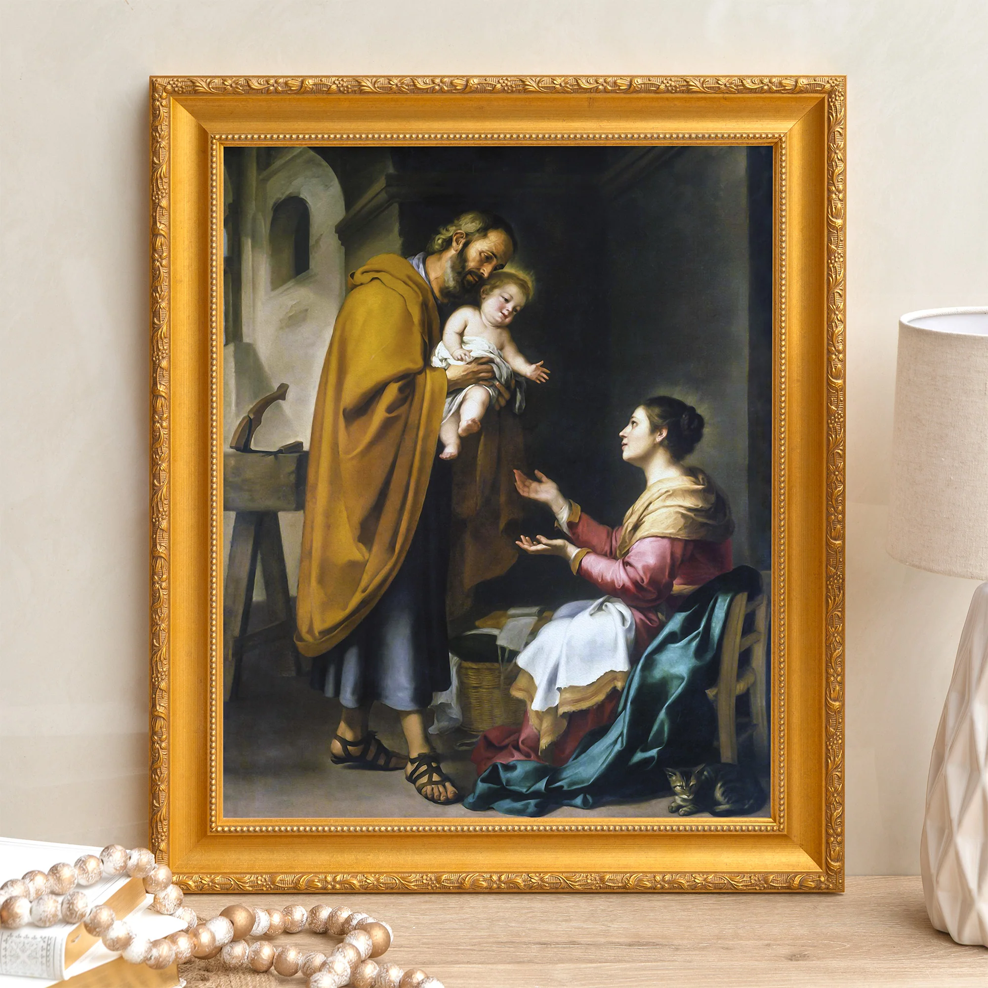 Murillo's Holy Family Framed Canvas - Sacred Signature Collection - Image 11