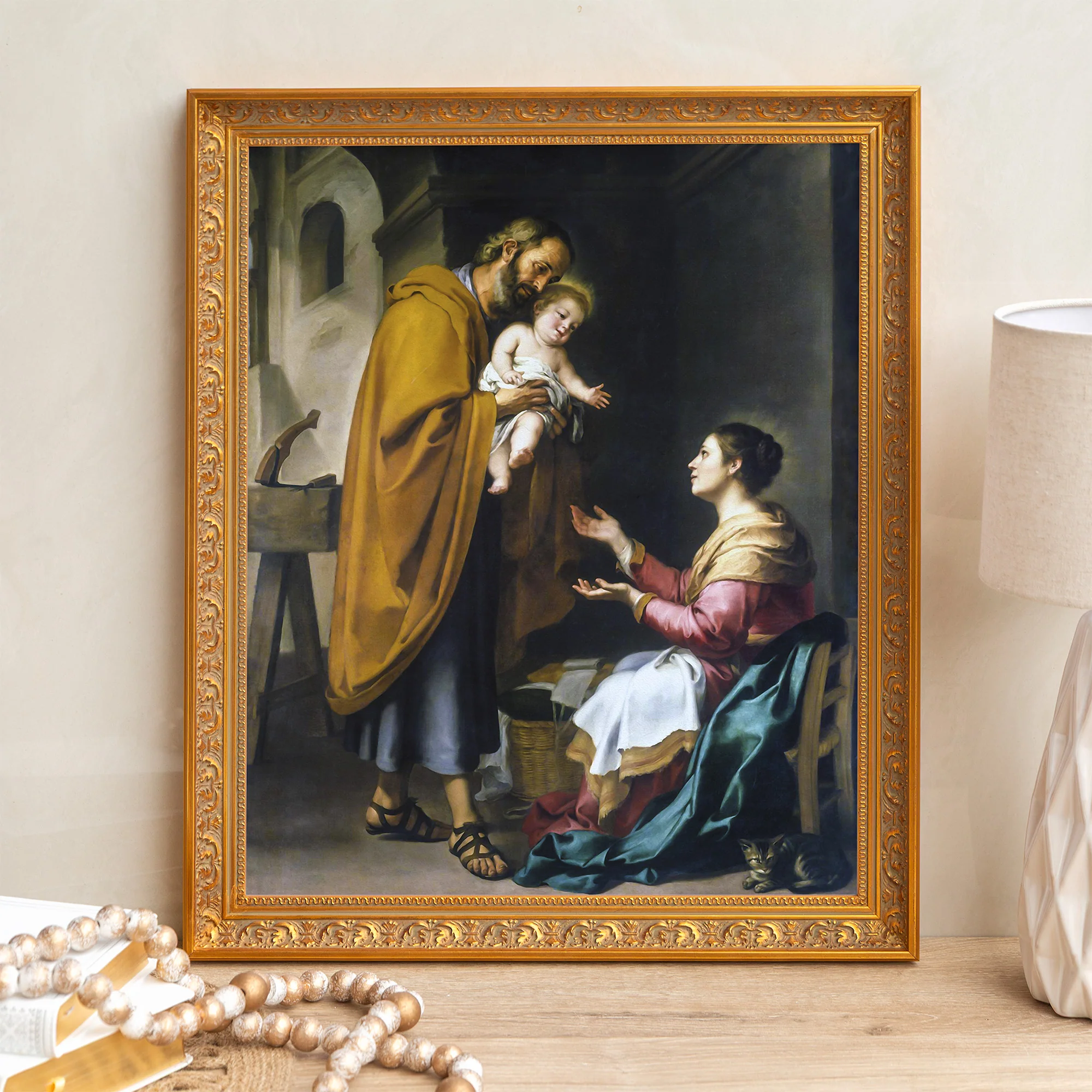 Murillo's Holy Family Framed Canvas - Sacred Signature Collection - Image 6