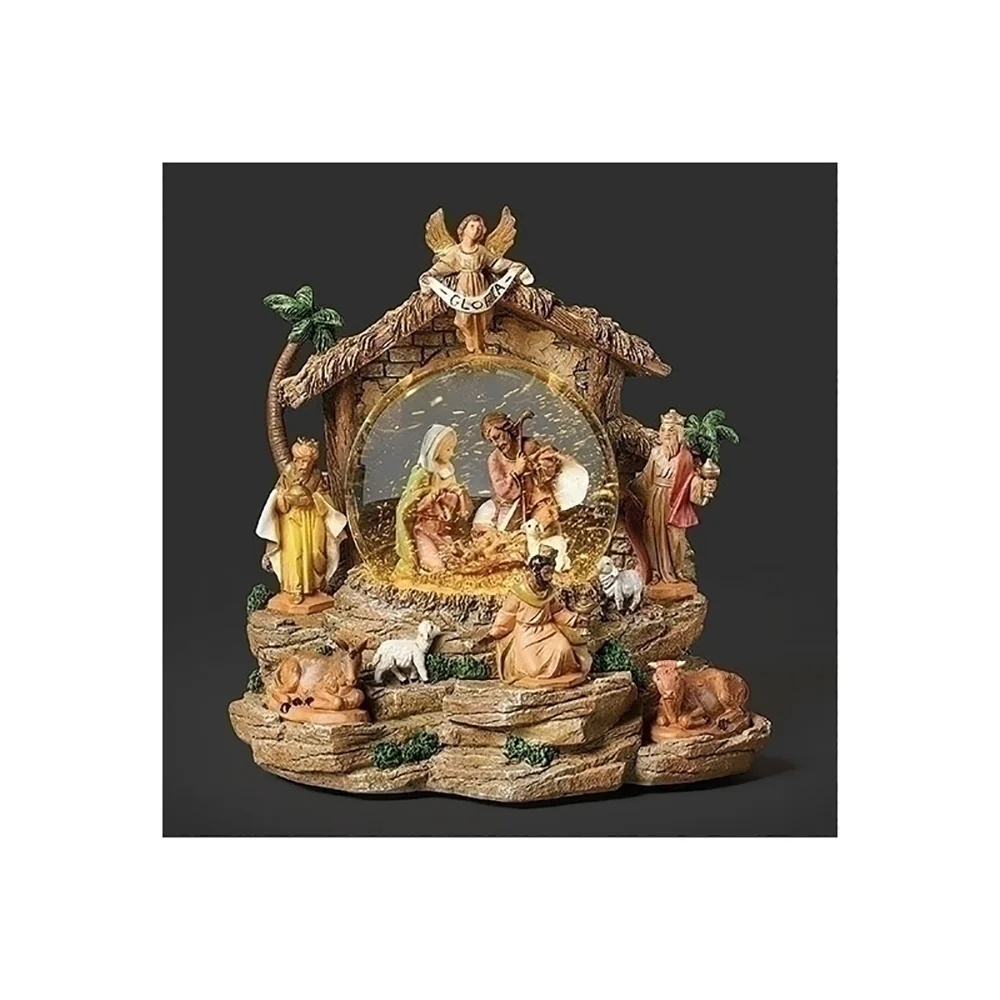Musical Nativity Water Dome  - 7.75" - Image 2