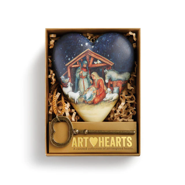 O Holy Night Art Heart Nativity Ornament - Image 5