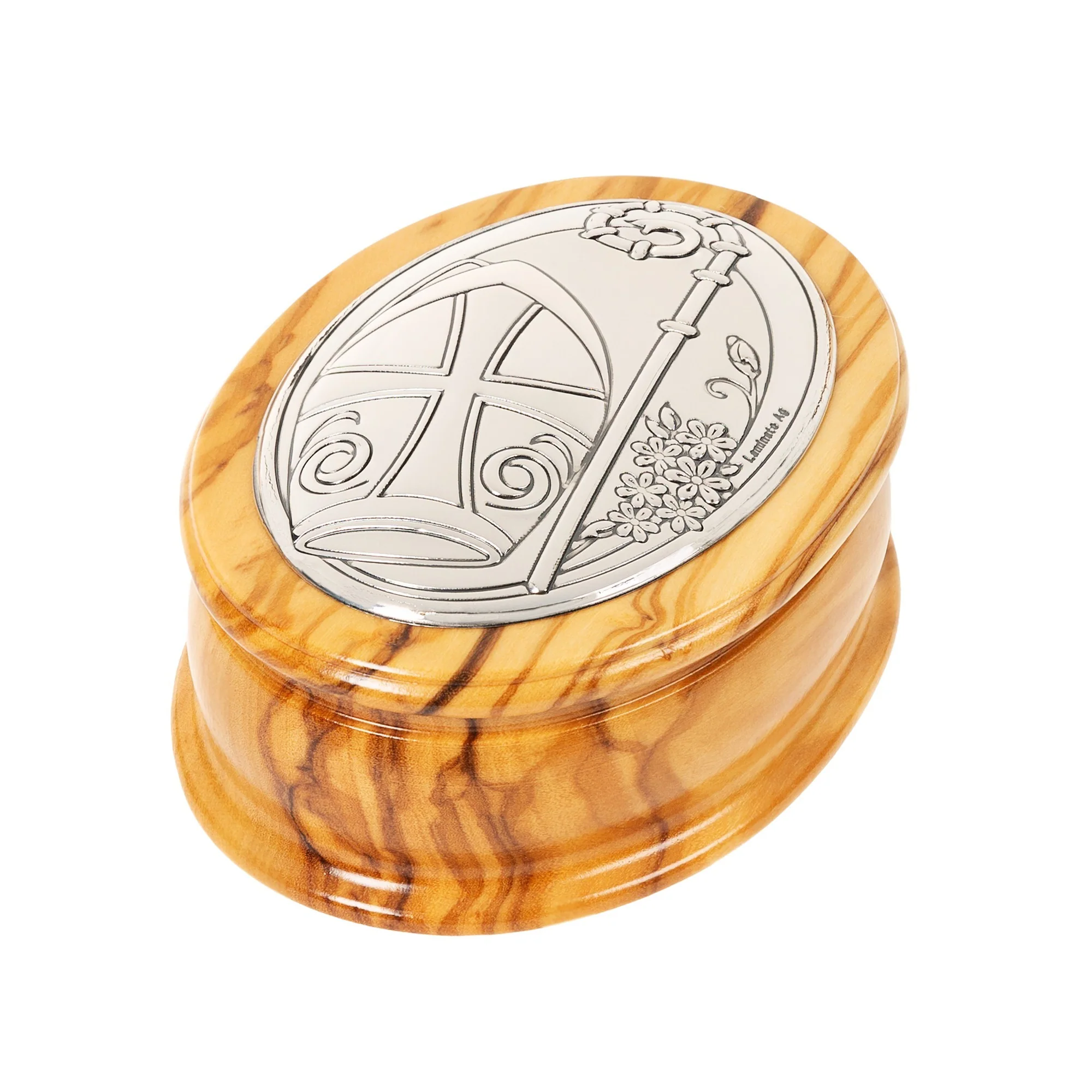 Olive Wood Confirmation Rosary Keepsake Box