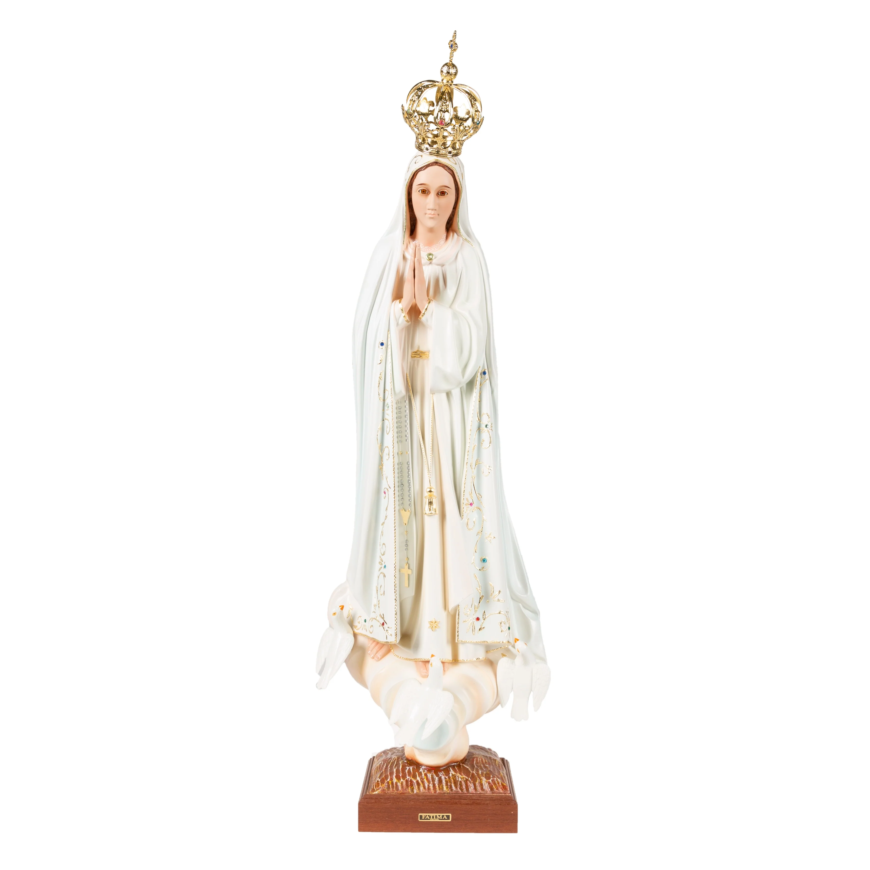 Our Lady of Fatima Statue with Detachable Crown - 34" - Image 2