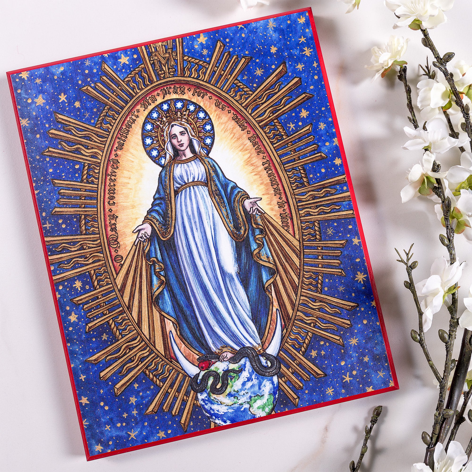 Our Lady of Grace Contemporary Wall Plaque - 8" x 10" - Image 2
