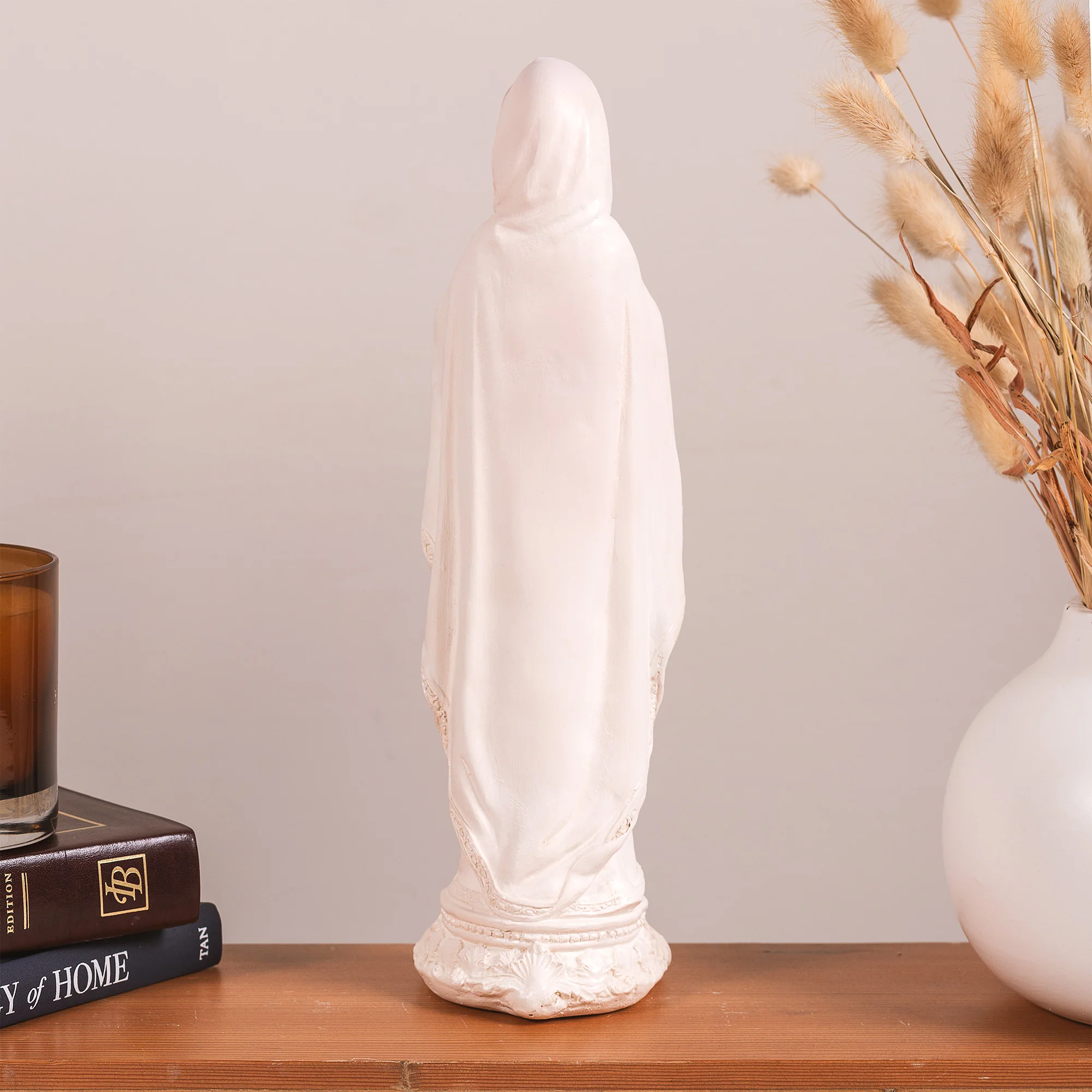 Our Lady of Lourdes Statue - White or Hand Painted - 12" - Image 4