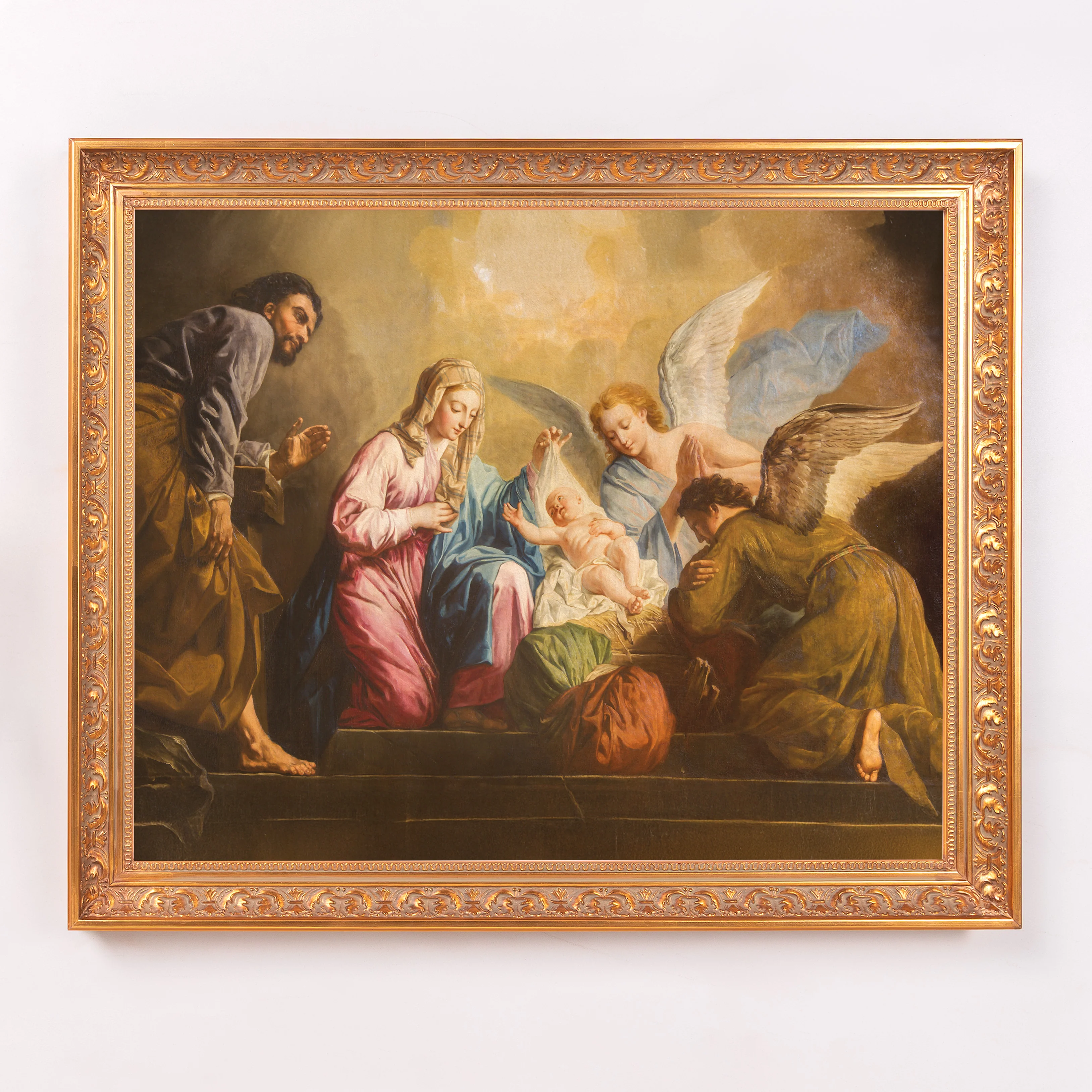 Pellegrini's The Nativity Framed Canvas - Sacred Signature Collection - Image 2