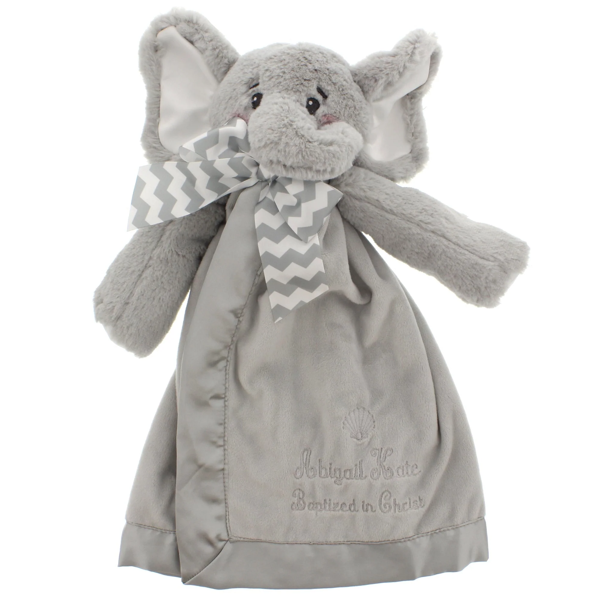 Personalized Baptism Elephant Snuggler