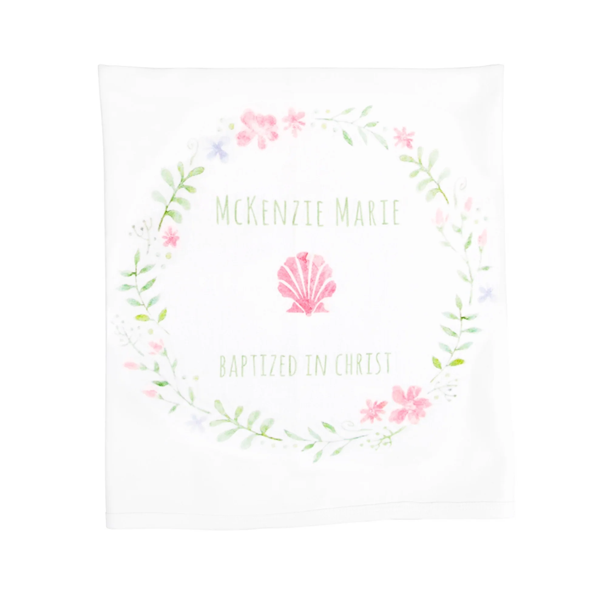Personalized Girl's Baptism Baby Blanket
