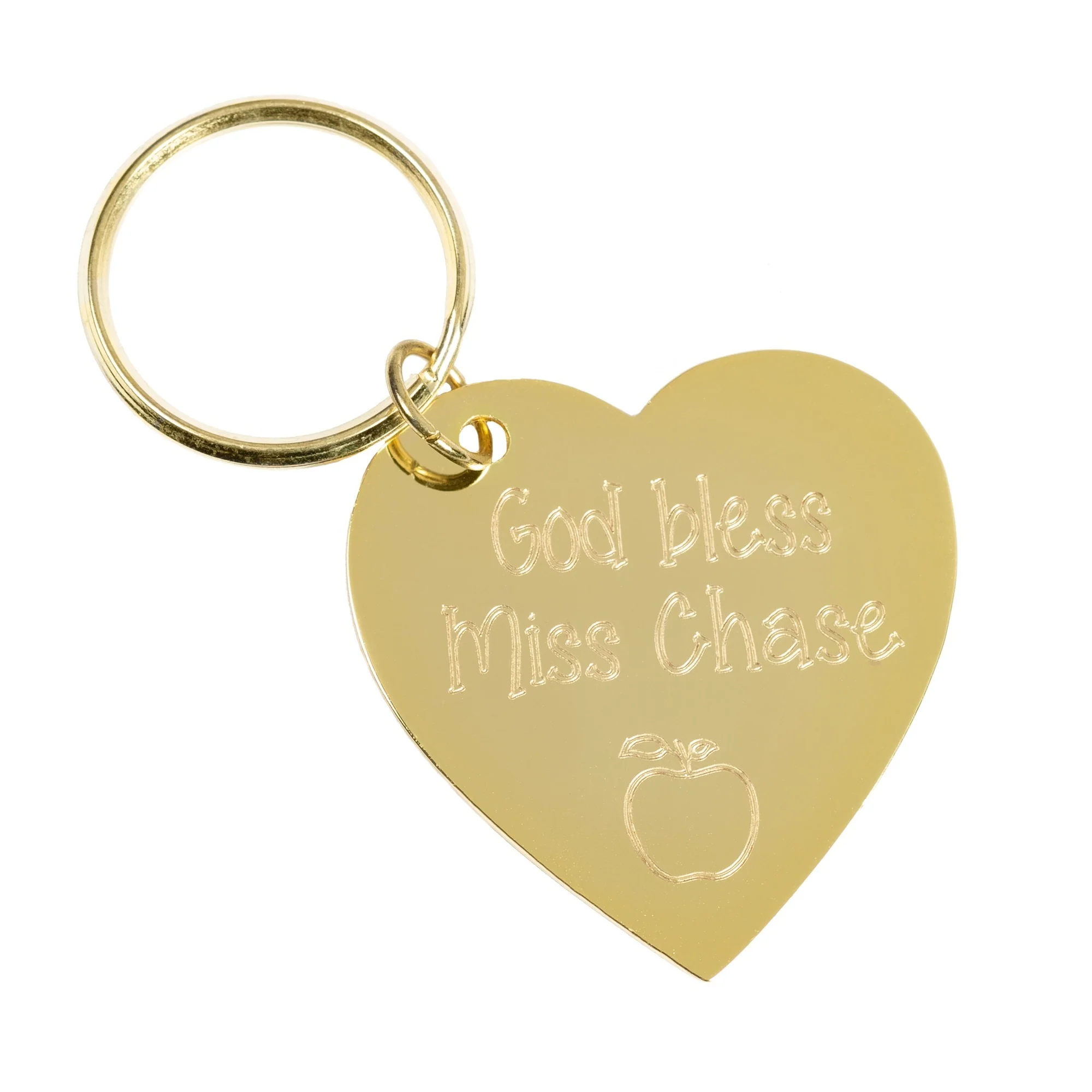 Personalized God Bless Teacher Keychain - Image 2