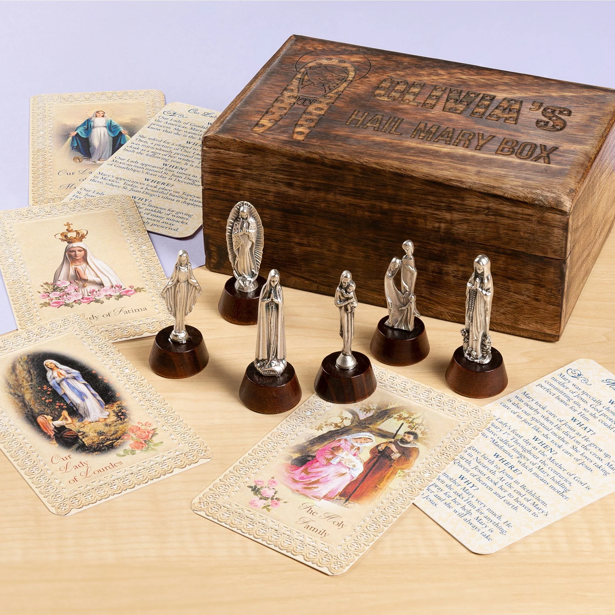 Personalized Hail Mary Saint Box