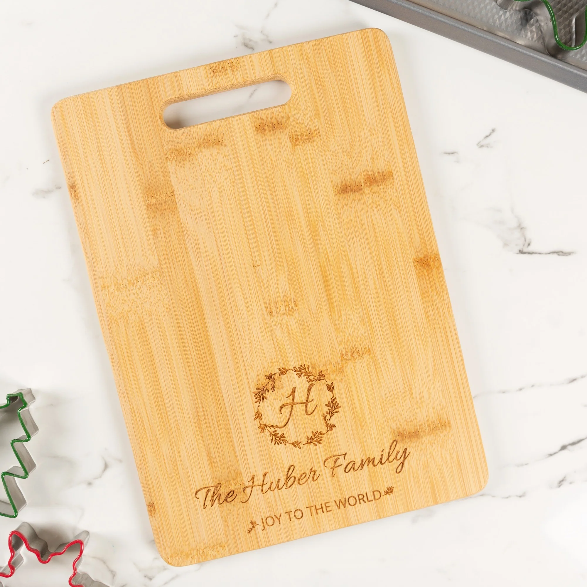 Personalized Joy to the World Cutting Board - Image 2