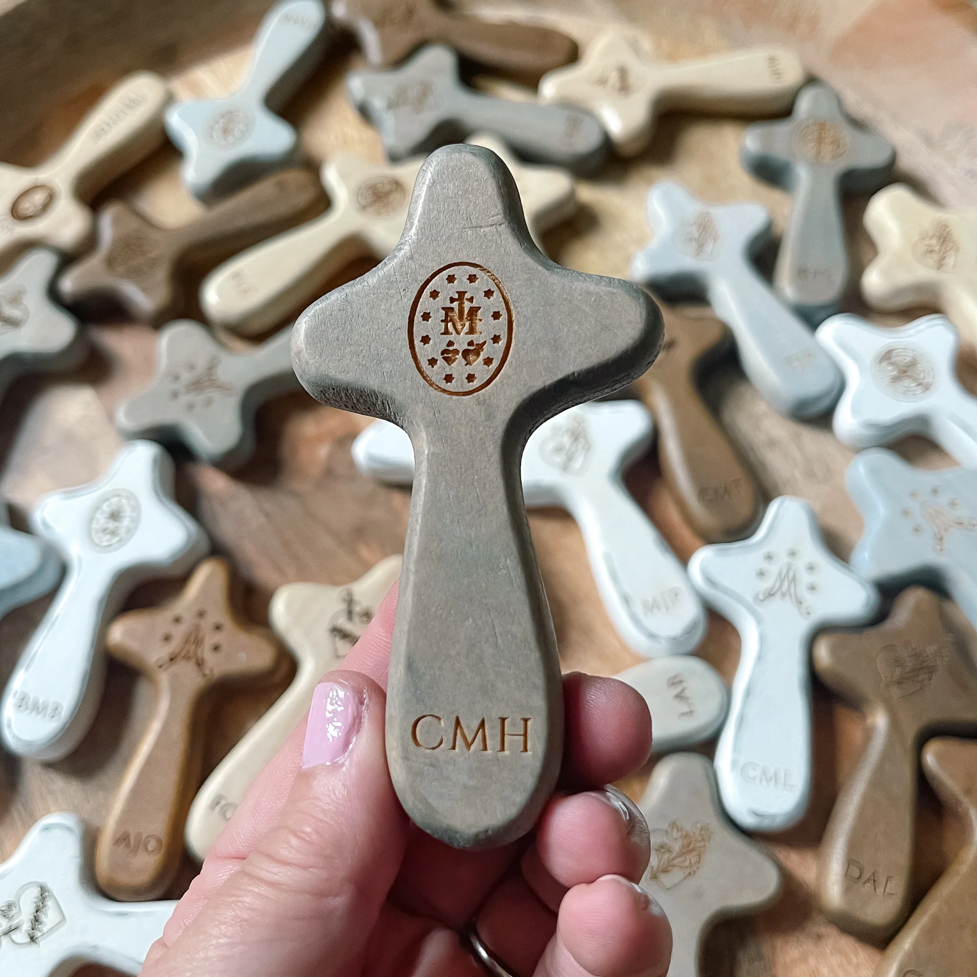 Personalized Miraculous Medal Comfort Cross - Image 8