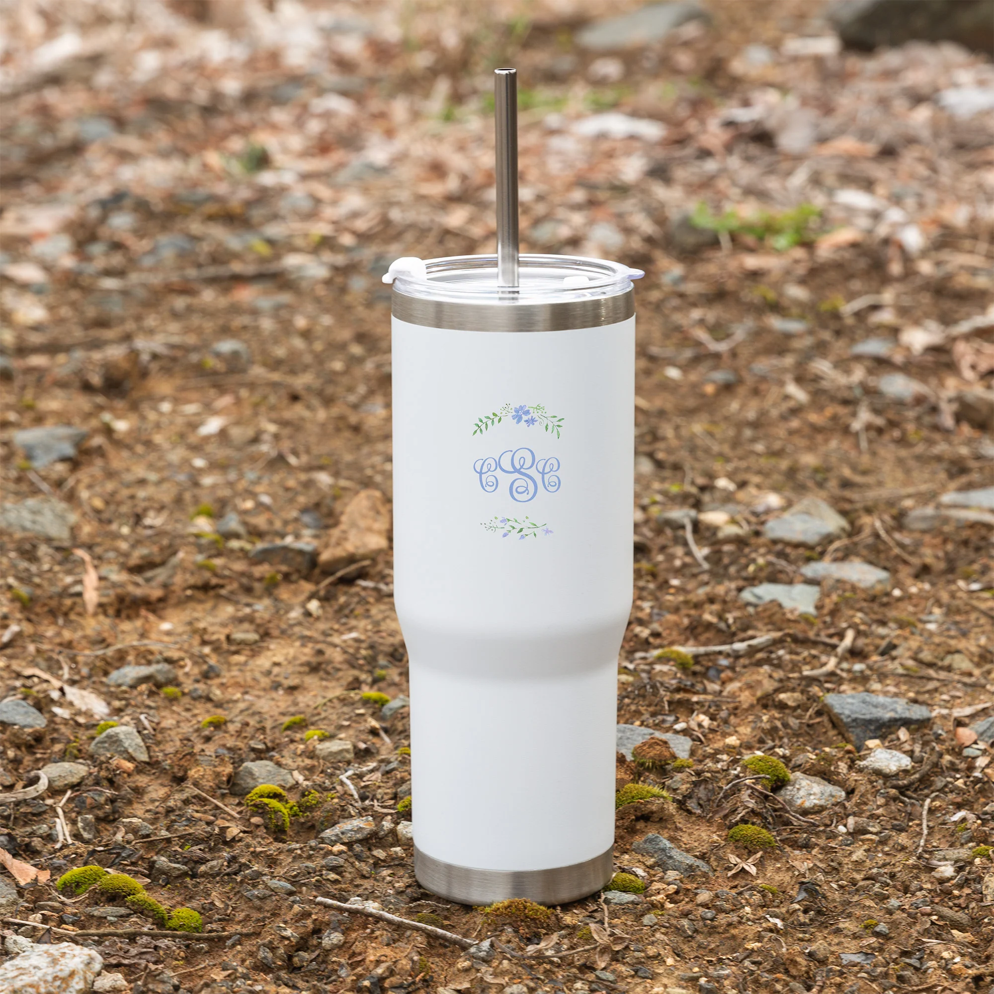 Personalized Miraculous Medal Tumbler with Straw - Image 7