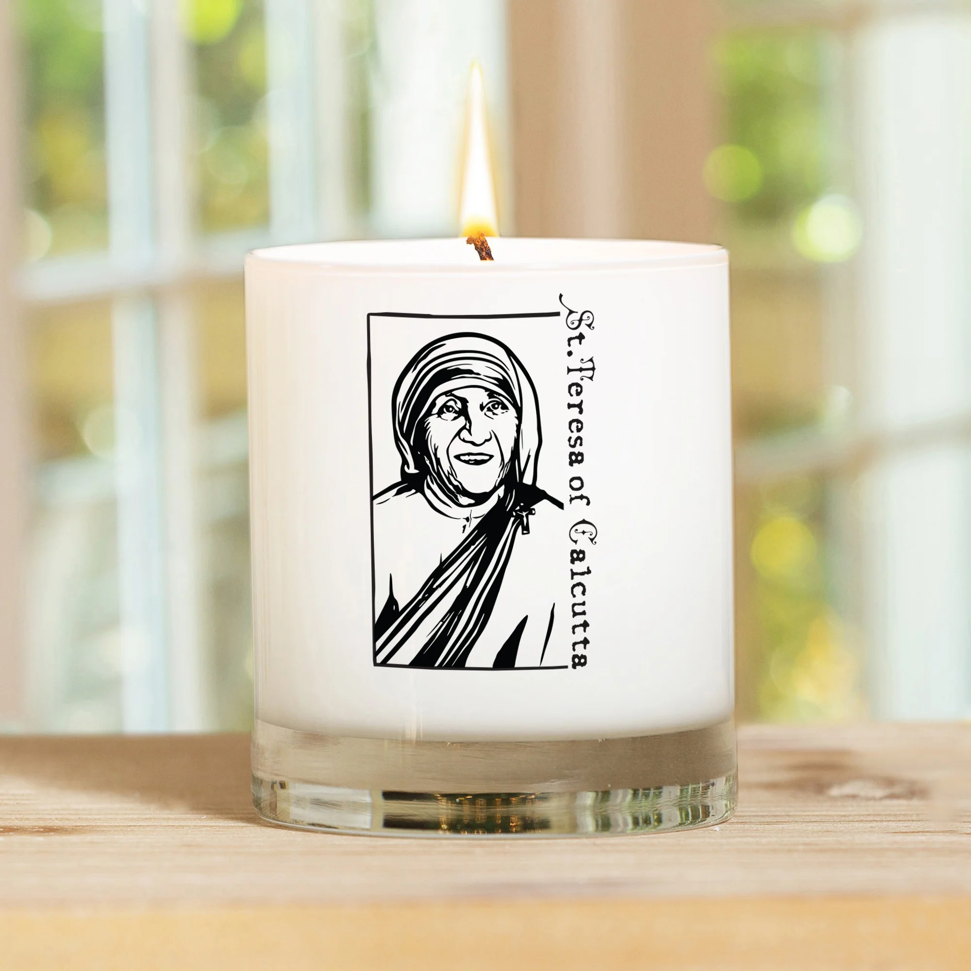 Personalized Mother Teresa Confirmation Candle