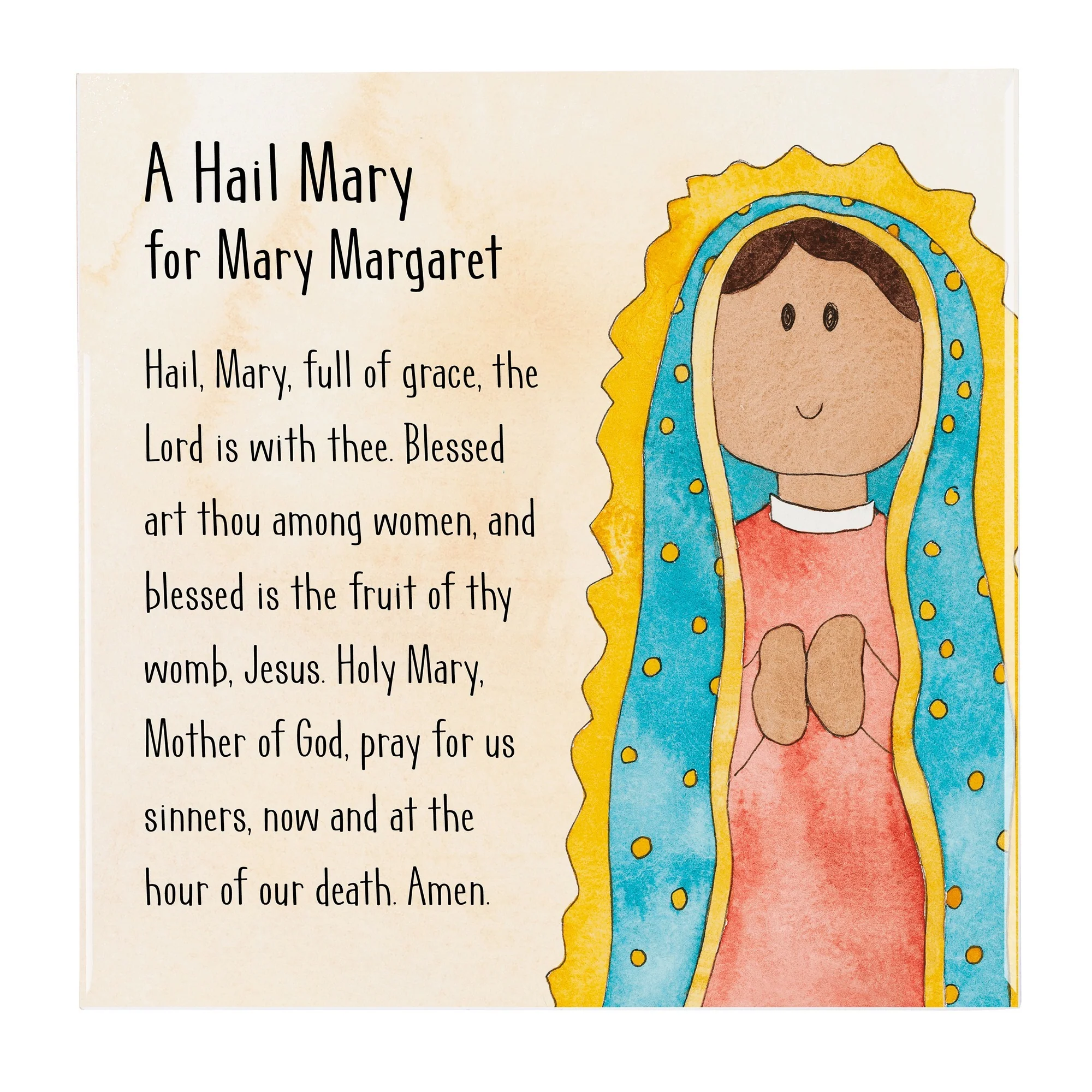 Personalized Our Lady of Guadalupe Prayer Tile - Image 2