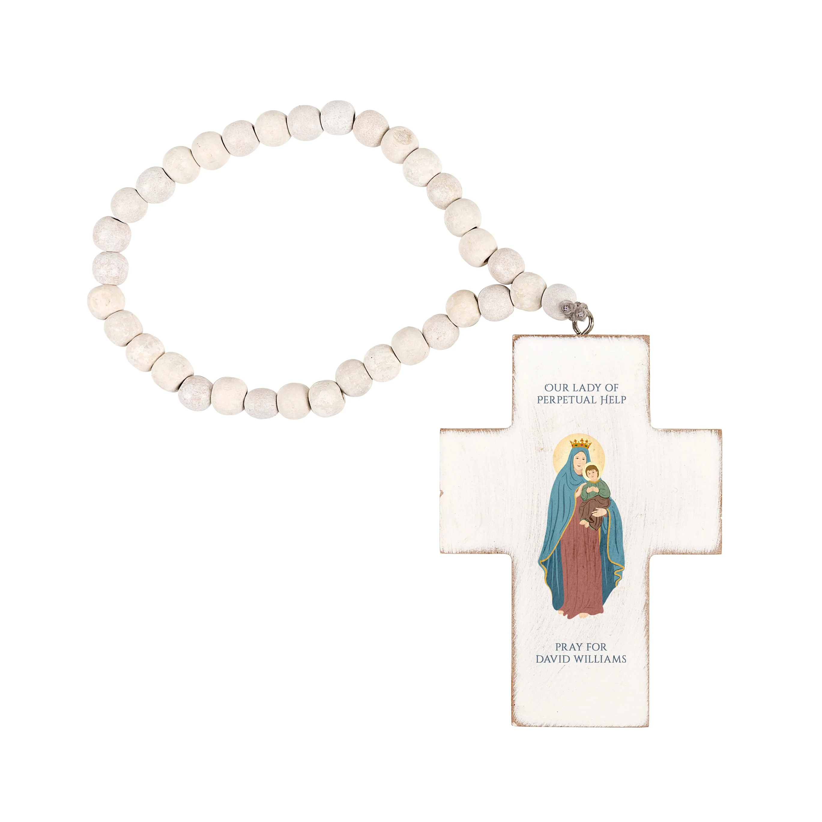 Personalized Our Lady of Perpetual Help Hanging Cross - Image 2