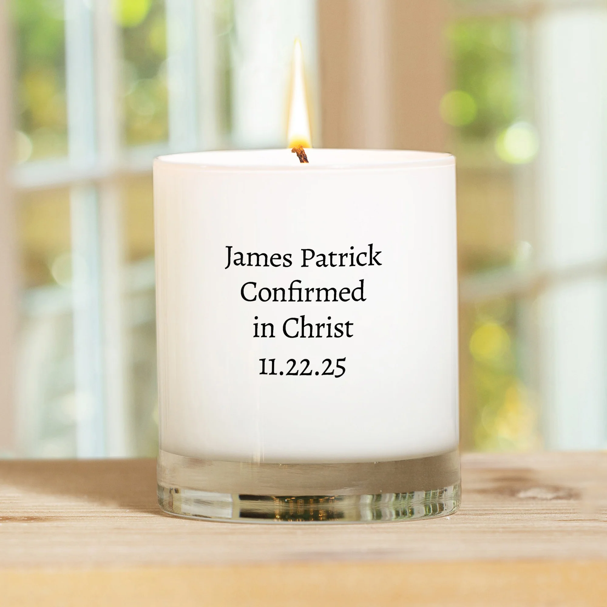 Personalized St. Francis Assisi Confirmation Candle - Image 3