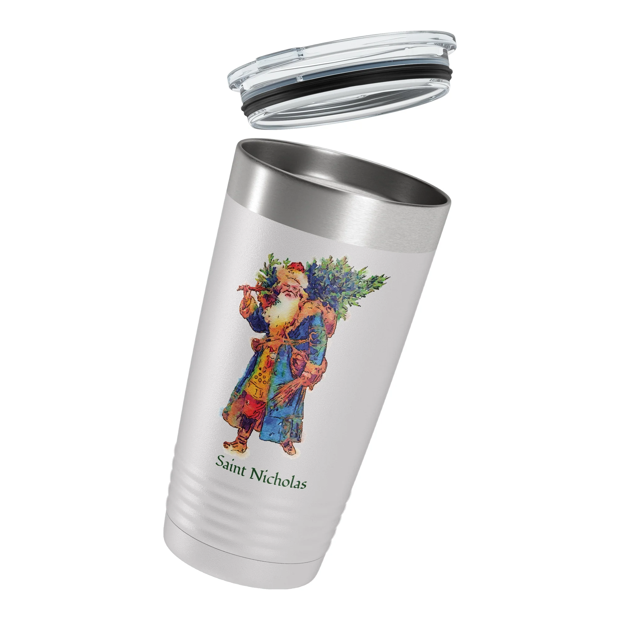 Personalized St. Nicholas White 20 oz. Tumbler - Image 3