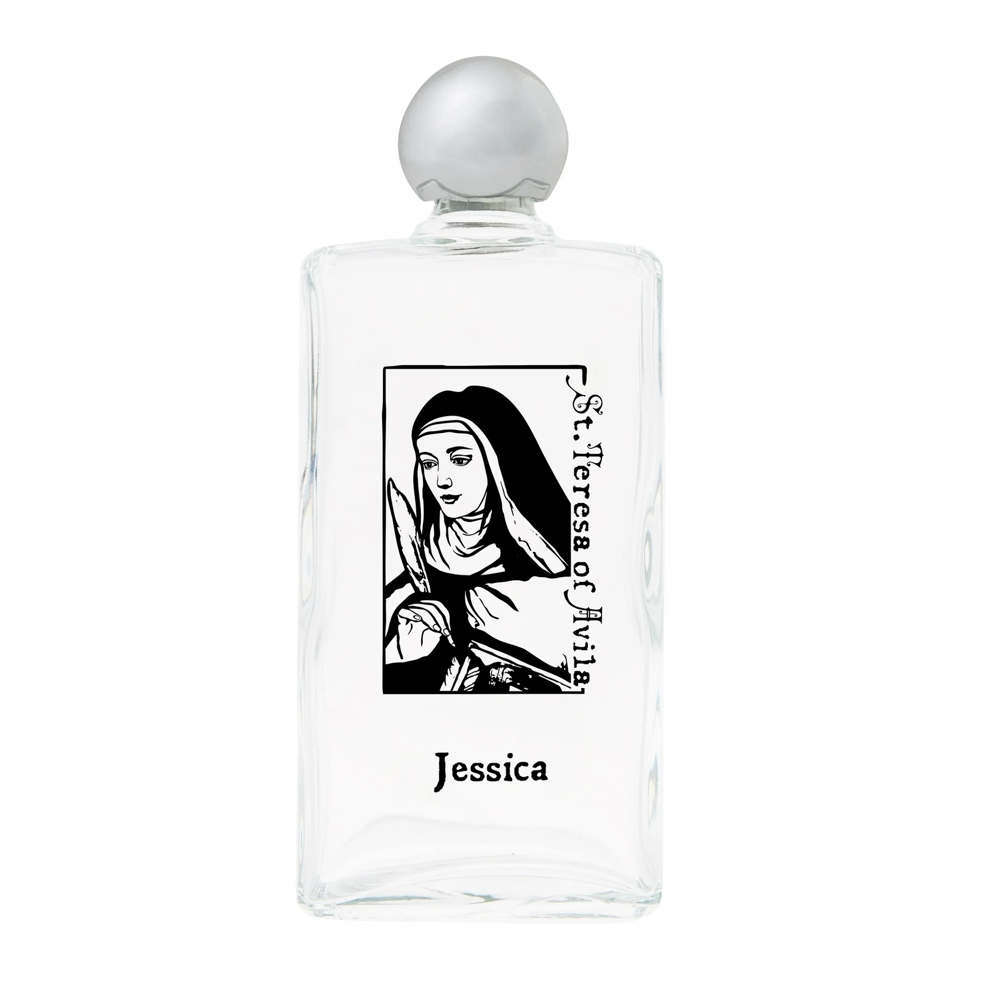 Personalized Teresa of Avila Holy Water Bottle - Image 2