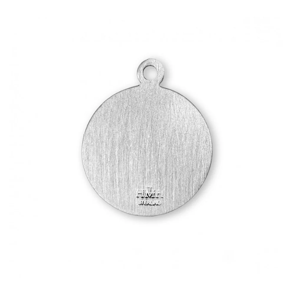 Petite Sterling Round St. Clare Medal Necklace - Image 3