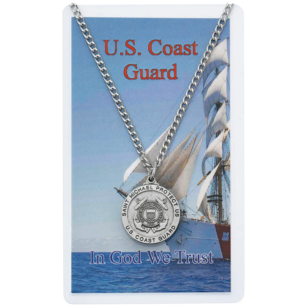 Pewter Military Branch St. Michael Medal with Prayer Card - Image 2