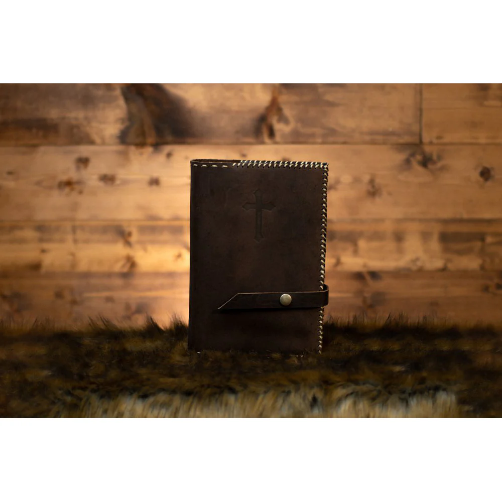 Premium Leather Bible Cover - Deep Brown or Beige - Image 7