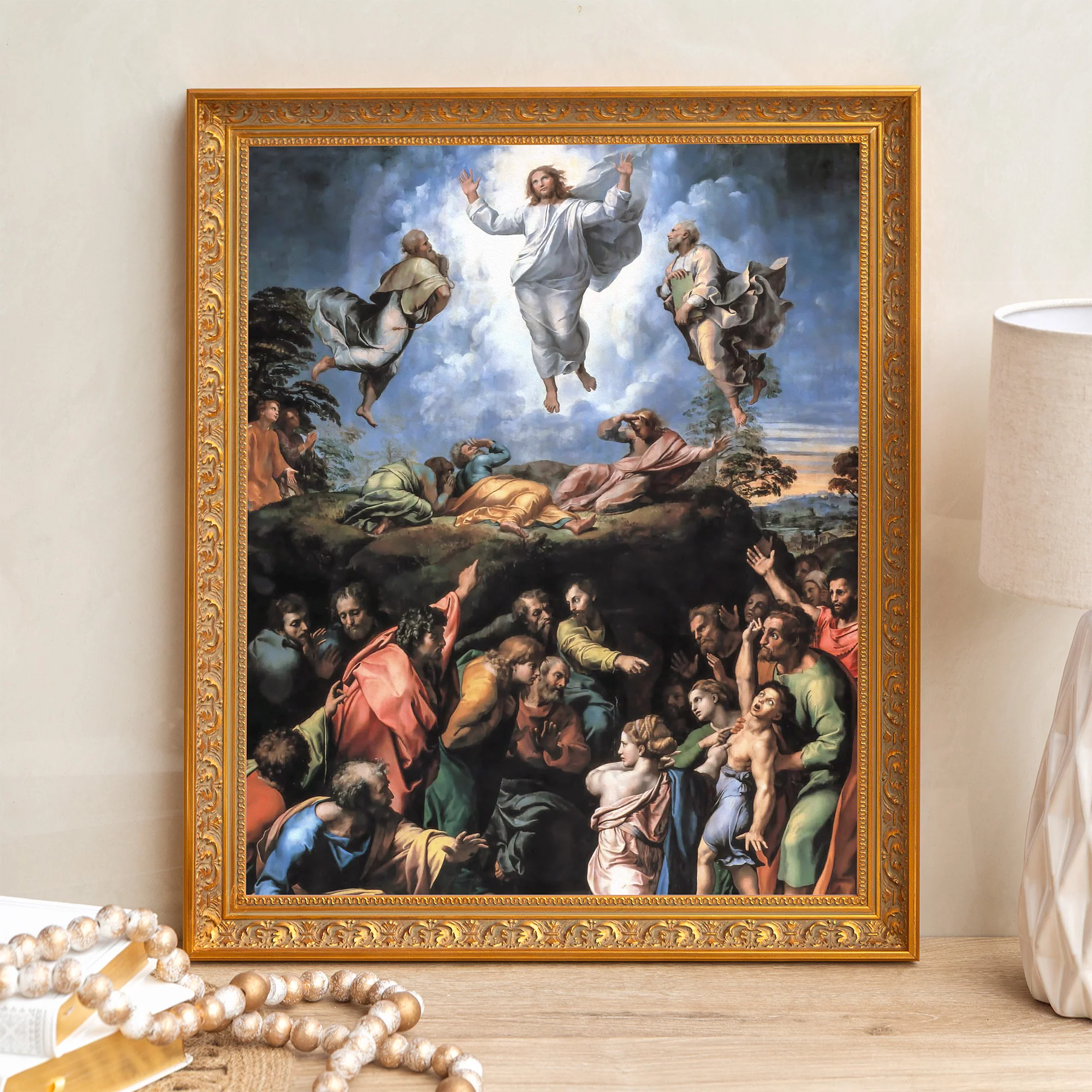 Raphael's Transfiguration Framed Canvas - Sacred Signature Collection - Image 3