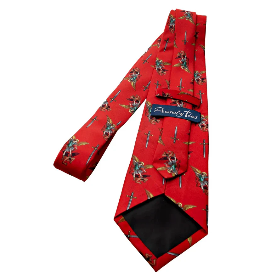 Red St. Michael Necktie - Image 3