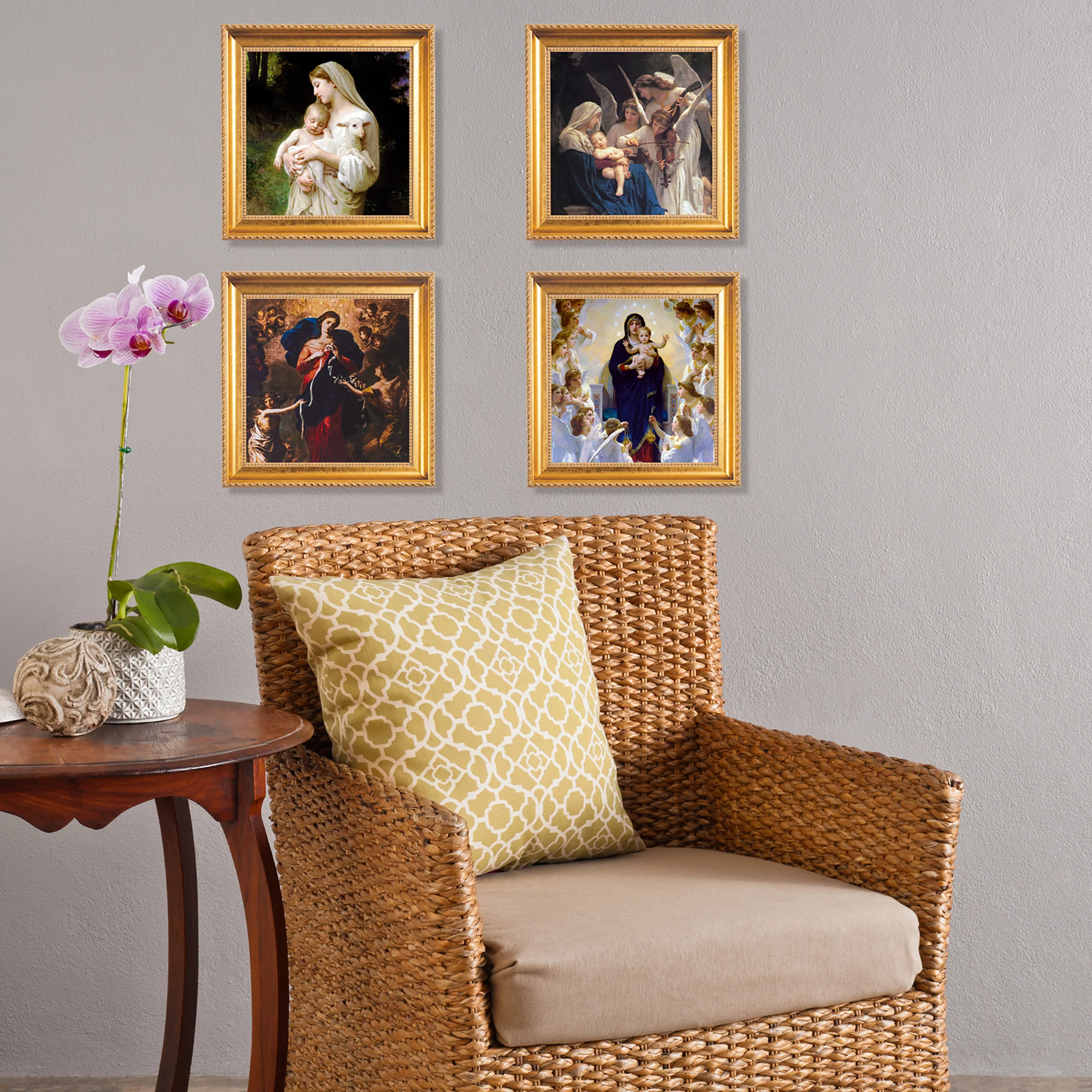 Reni's Archangel Michael Defeating Satan Framed Canvas - Sacred Mini Collection - Image 7