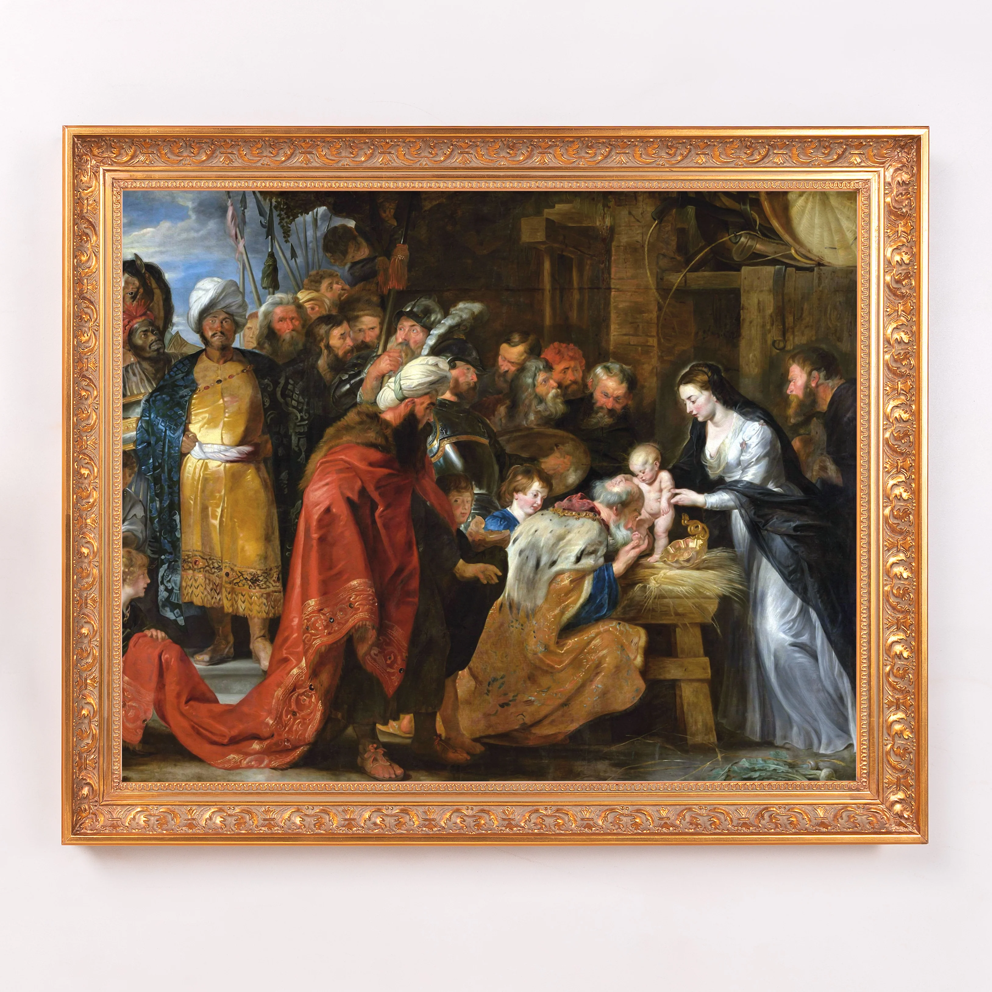 Rubens Lyon Adoration of the Magi Framed Canvas - Sacred Signature Collection - Image 3