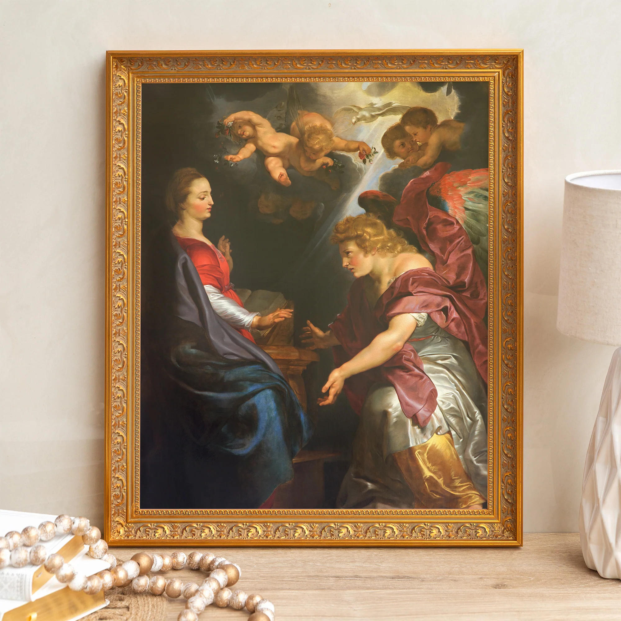 Ruben's The Annunciation Framed Canvas - Sacred Signature Collection