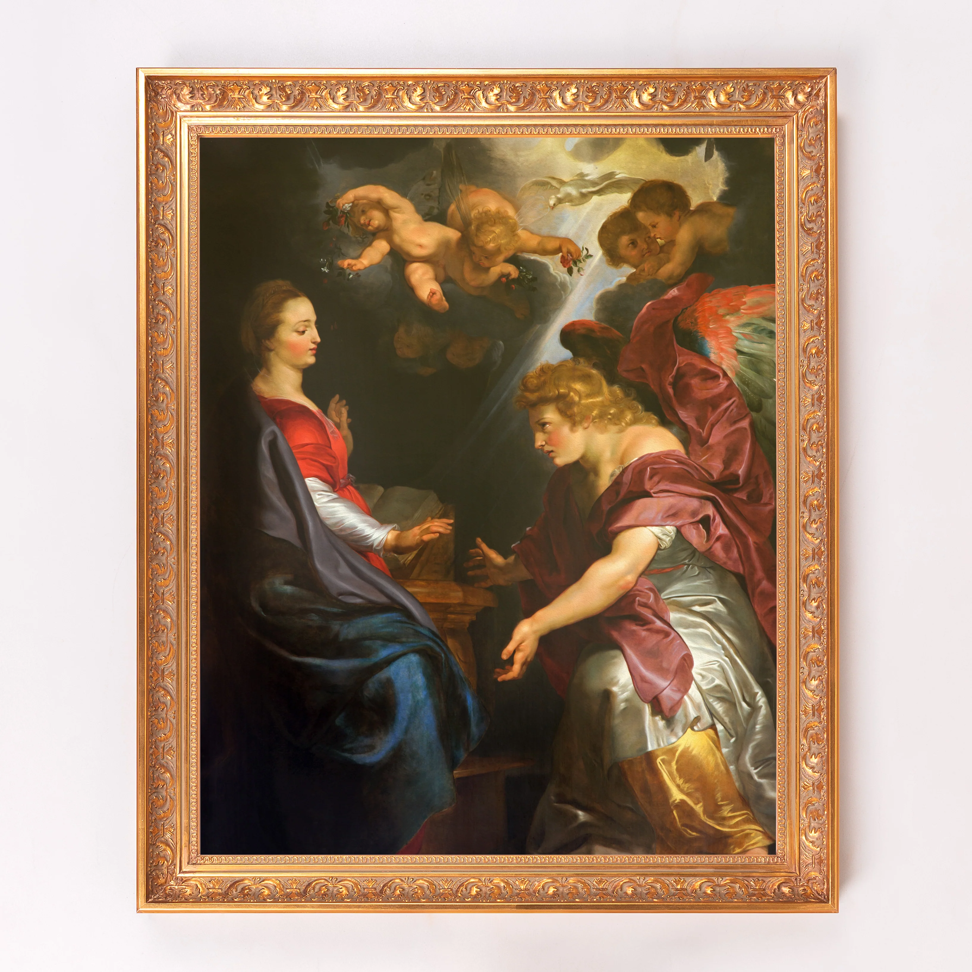 Ruben's The Annunciation Framed Canvas - Sacred Signature Collection - Image 2
