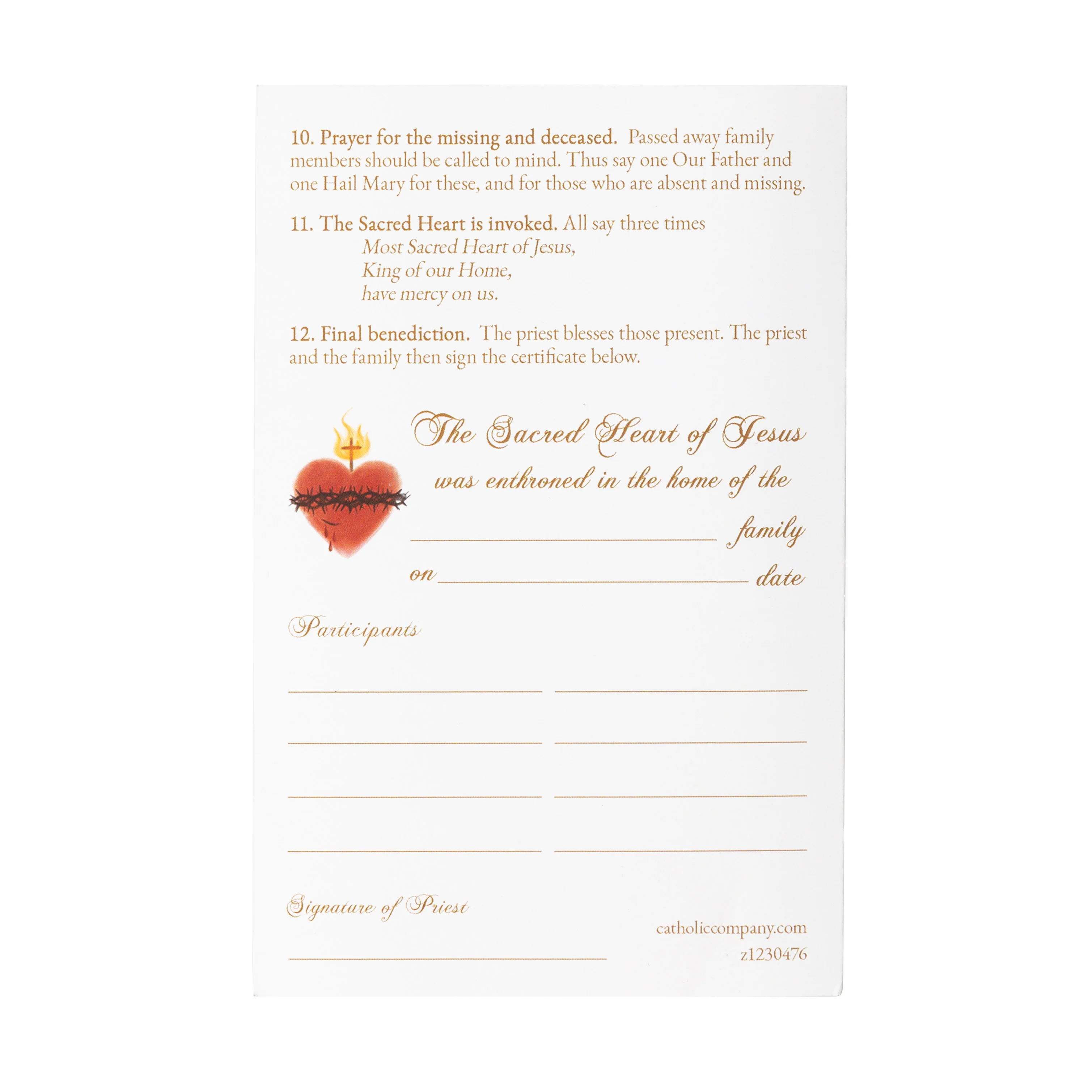 Sacred Heart of Jesus Enthronement Set - Image 5