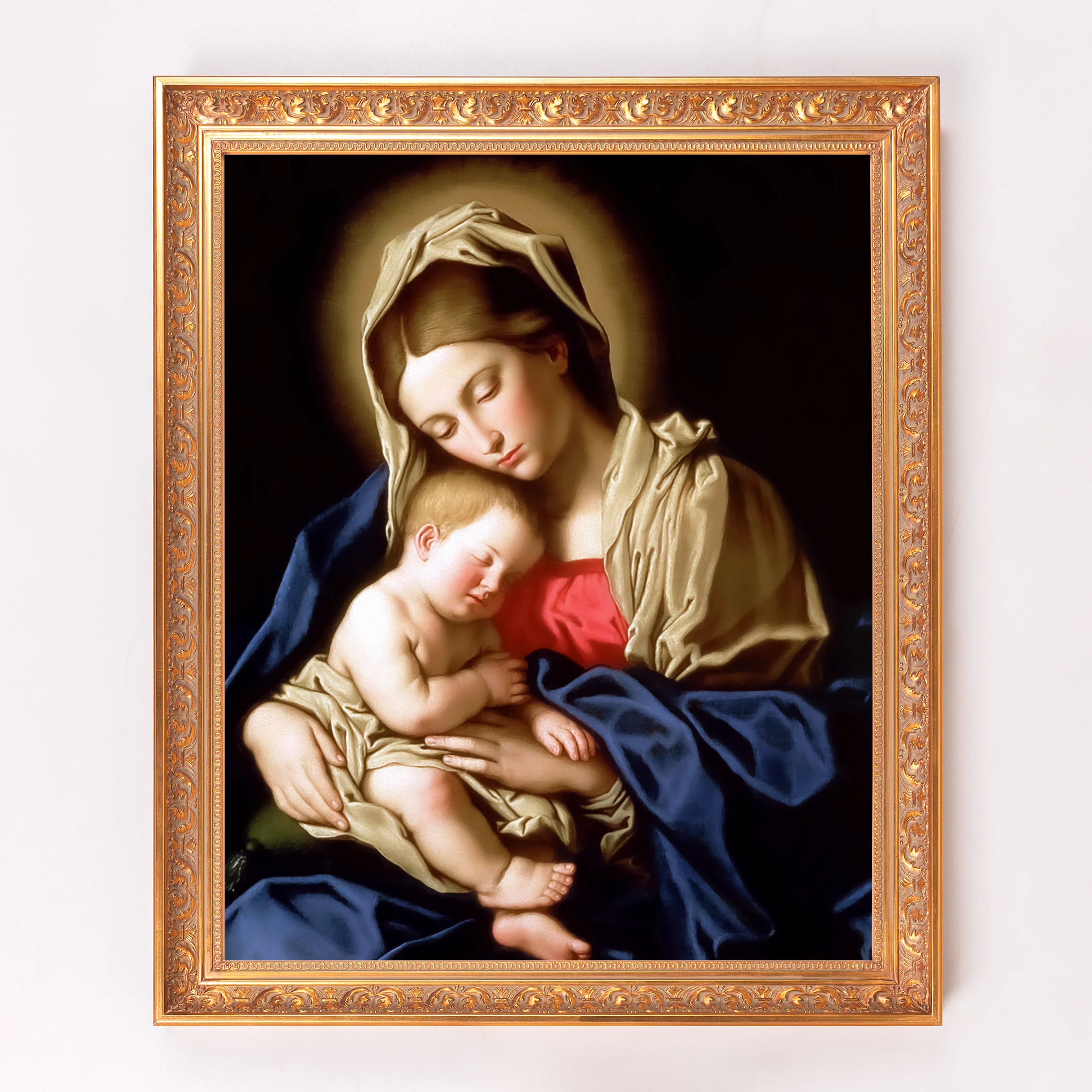 Sassoferrato Madonna & Child Framed Canvas - Sacred Signature Collection