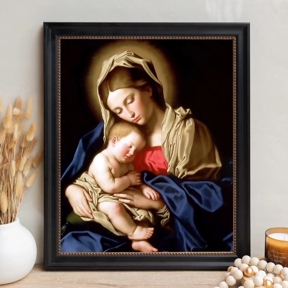 Sassoferrato Madonna & Child Framed Canvas - Sacred Signature Collection - Image 9