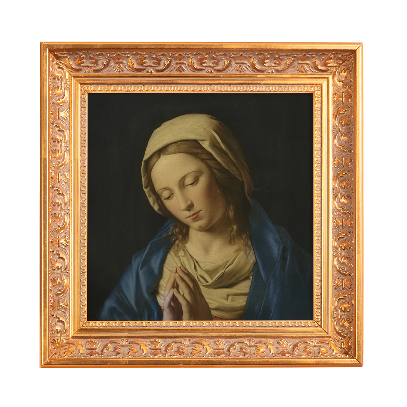 Sassoferrato Madonna in Prayer Framed Canvas - Sacred Mini Collection - Image 3