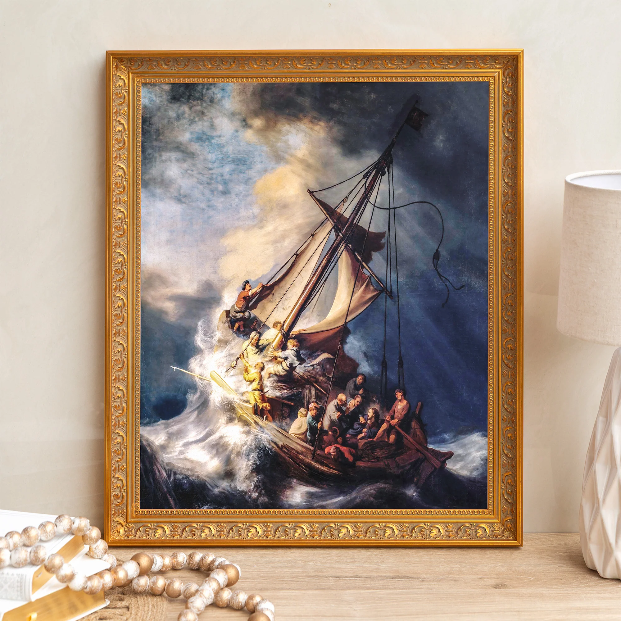 Sea of Galilee Framed Canvas - Sacred Signature Collection - Image 3
